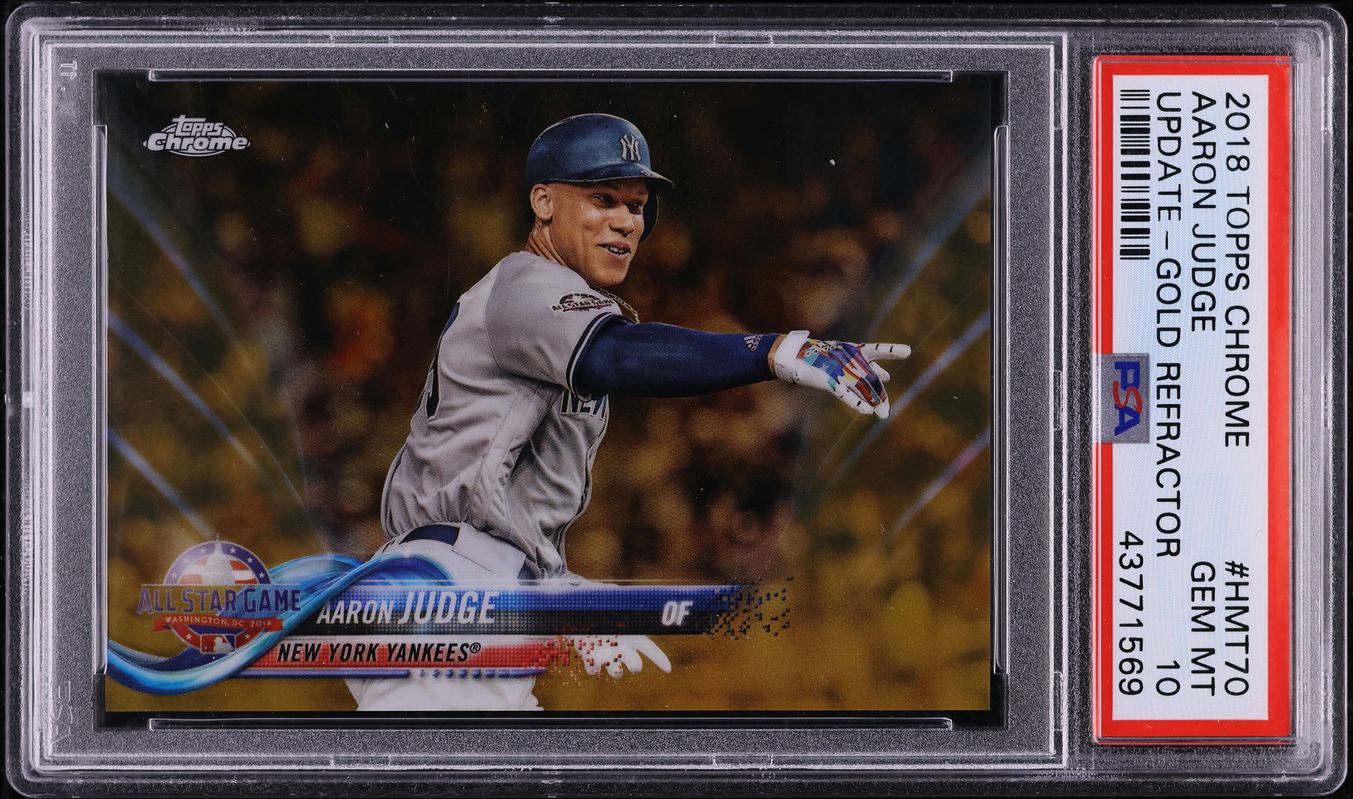 2018 Topps Chrome Update Gold Refractor Aaron Judge /50 #HMT70 PSA 10 GEM MINT