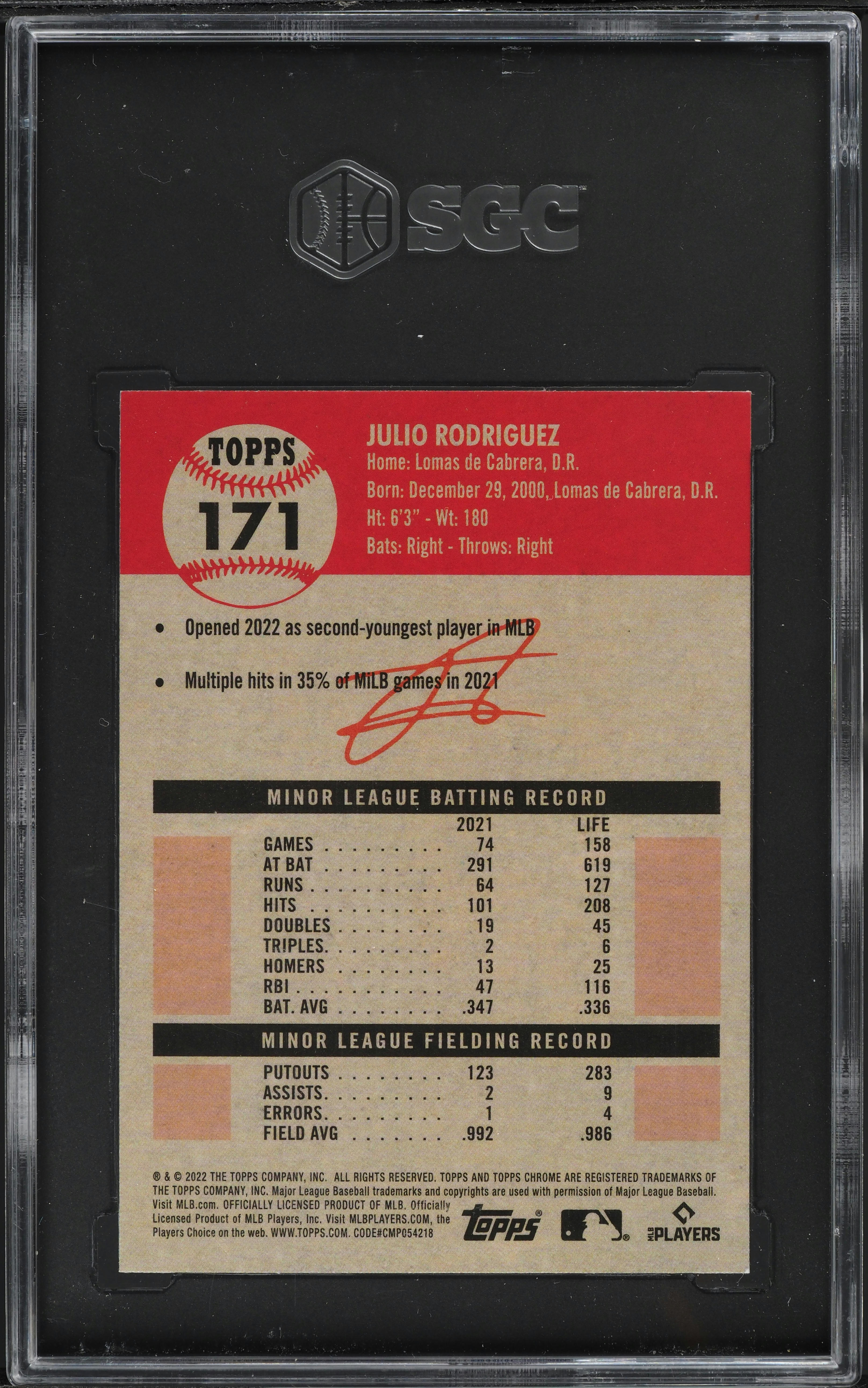【超希少_PSA10】Julio Rodriguez_RCカード_1桁シリアル 超希少_PSA10】Julio Rodriguez_RCカード_1桁シリアル｜超希少_PSA10】