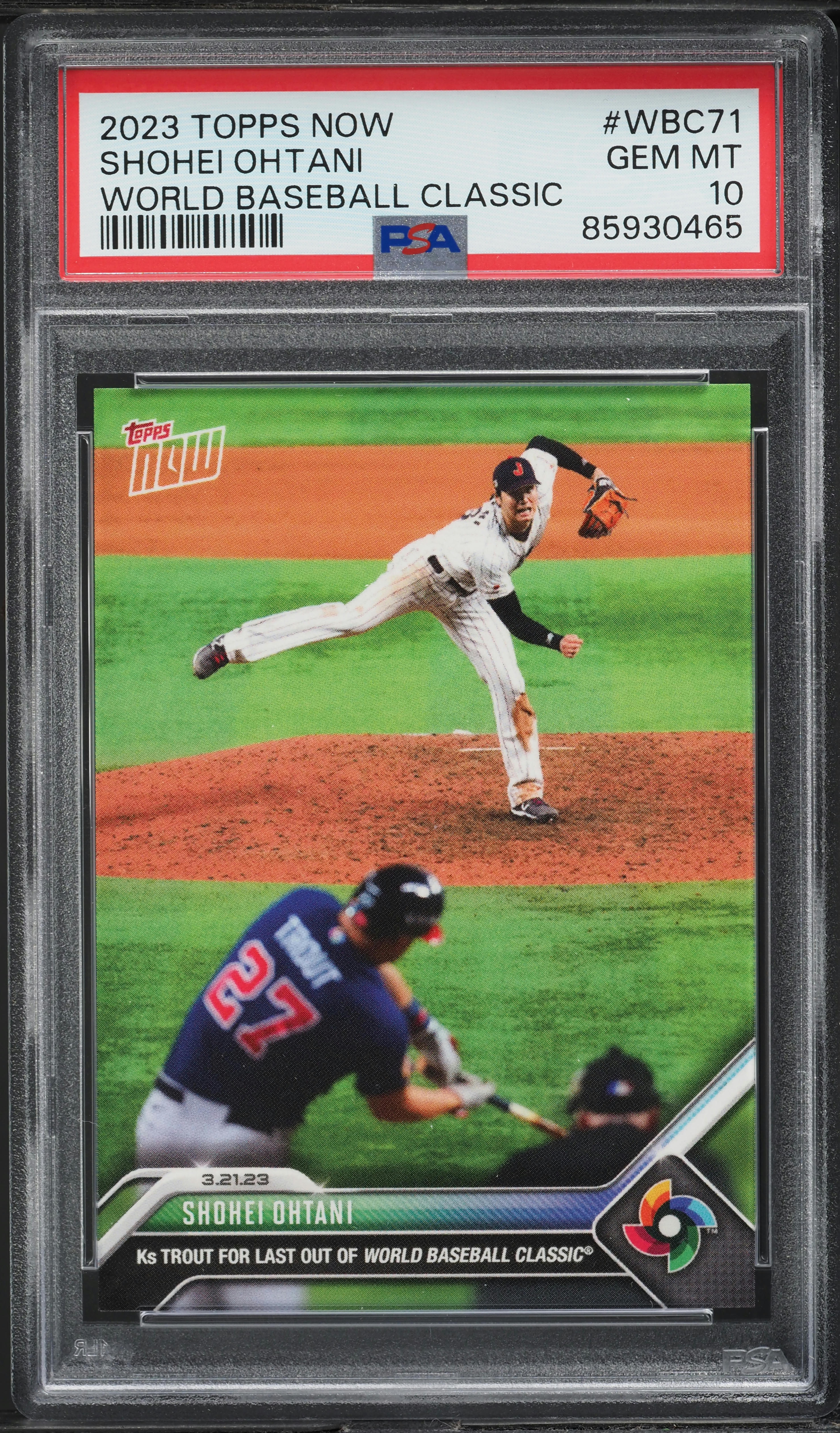 2023 Topps Now World Baseball Classic Shohei Ohtani #WBC-71 PSA 10