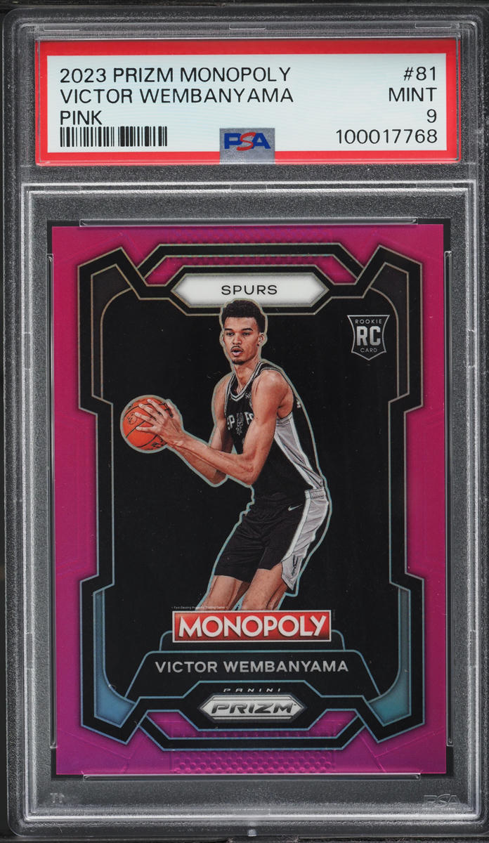 2023 Panini Prizm Monopoly Pink Victor Wembanyama ROOKIE /149 #81 PSA 9 MINT