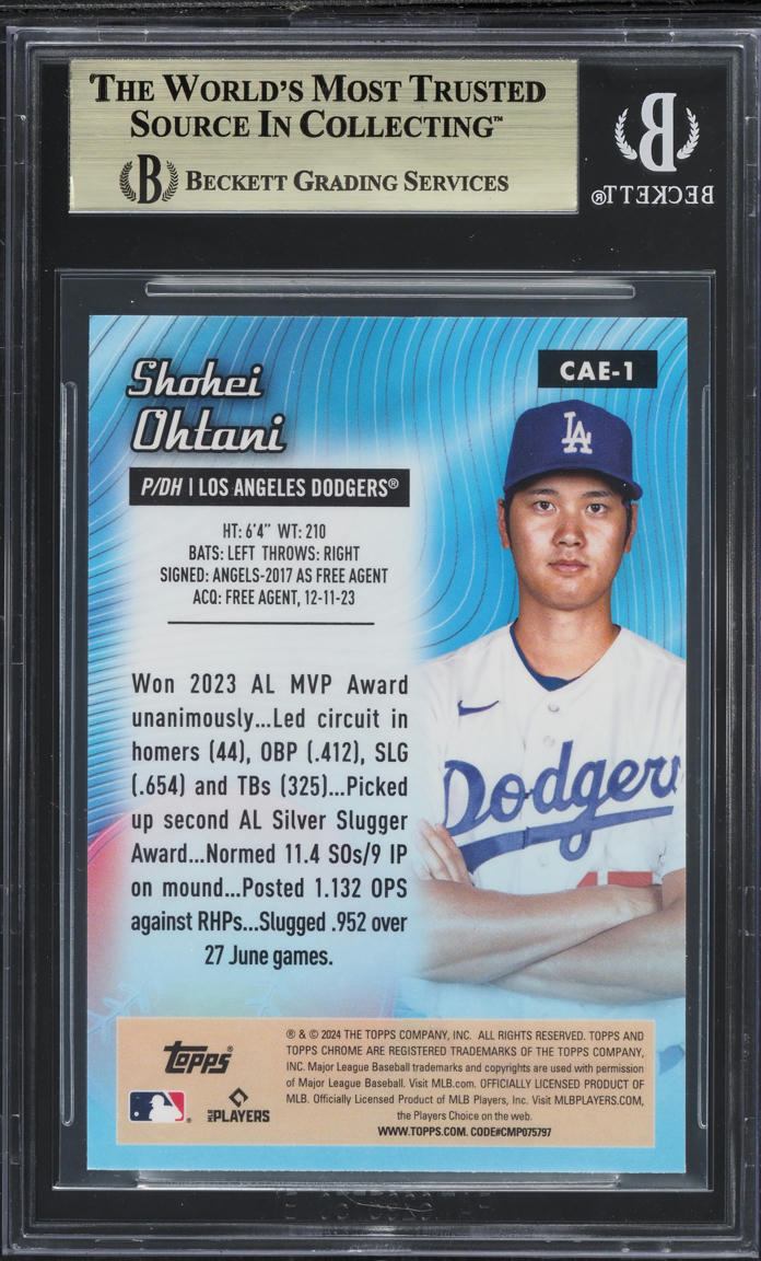 2024 Topps Chrome All-Etch Shohei Ohtani #CAE1 BGS 9.5 GEM MINT
