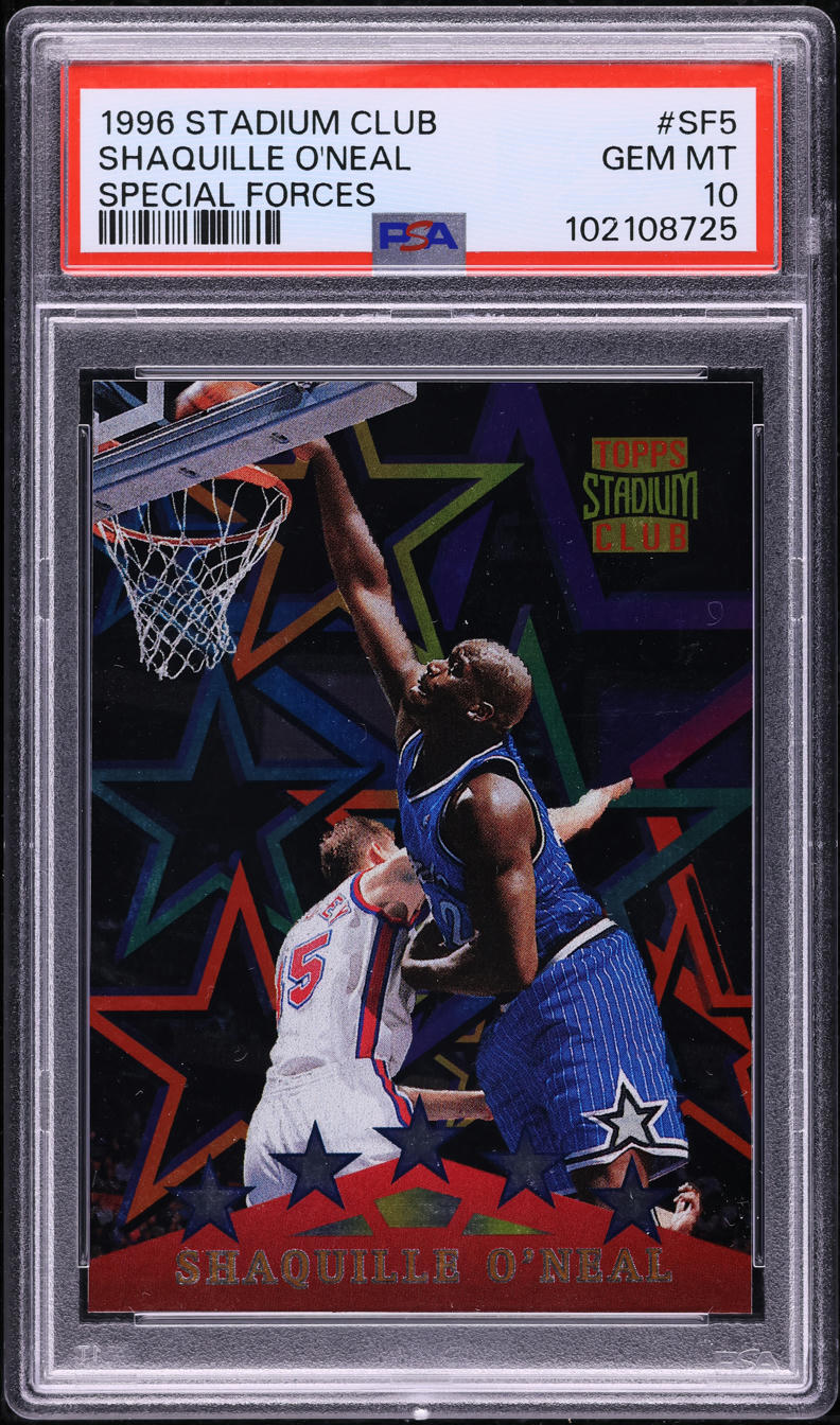 1996 Stadium Club Special Forces Shaquille O'Neal #SF5 PSA 10 GEM MINT