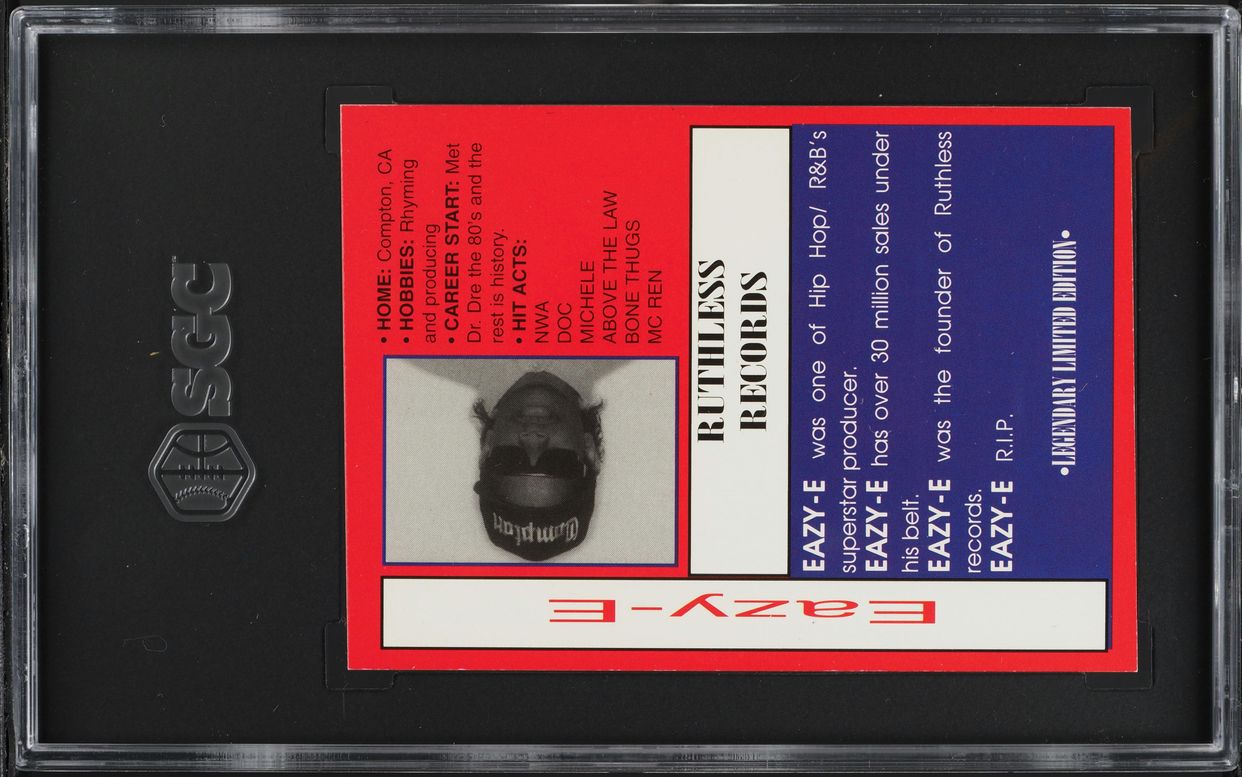 dadaページ 1998 Dada Footwear Collectible Artist Cards Eazy-E SGC 7 NRMT on