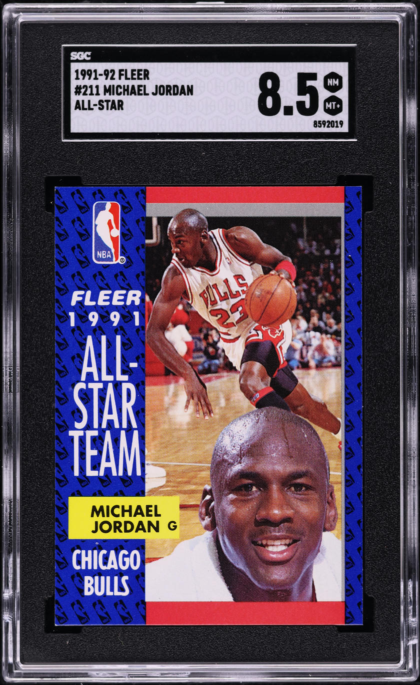1991 Fleer All-Star Michael Jordan #211 SGC 8.5 NM-MT+