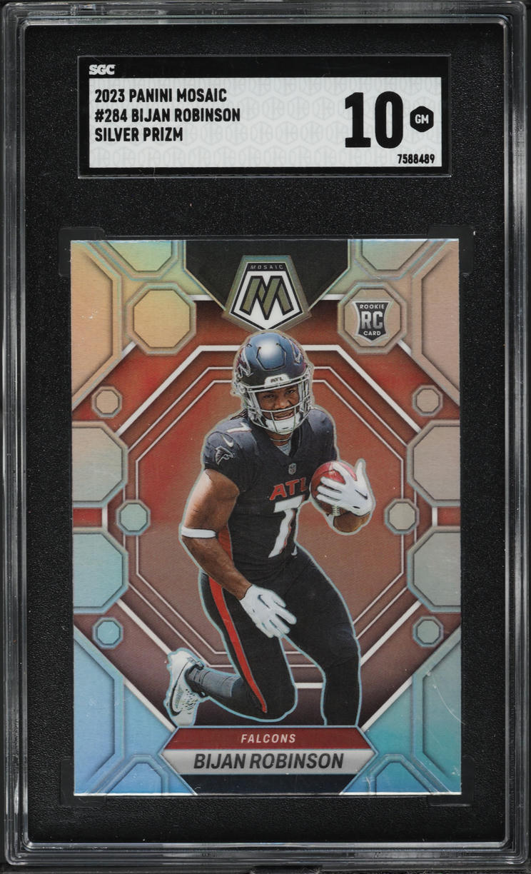 2023 Panini Mosaic Silver Prizm Bijan Robinson ROOKIE #284 SGC 10