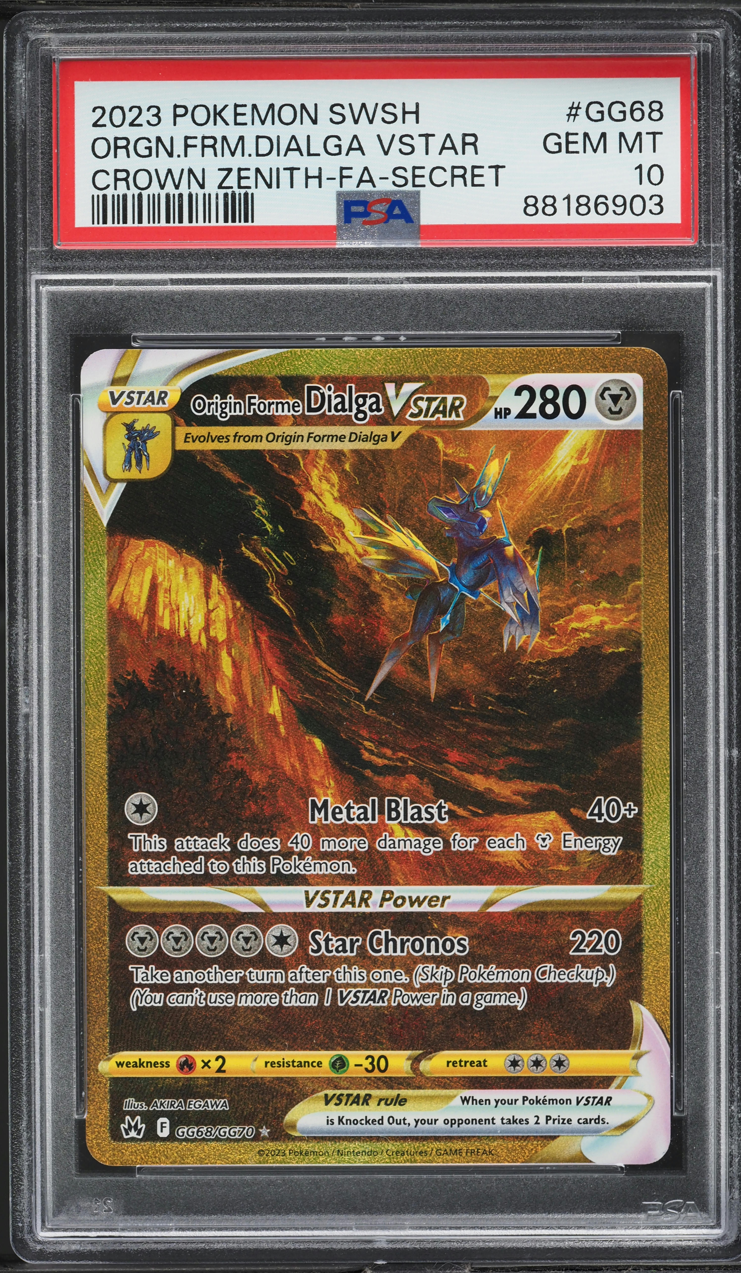 2023 Pokemon SWSH Crown Zenith Hyper Rare Origin Forme Dialga