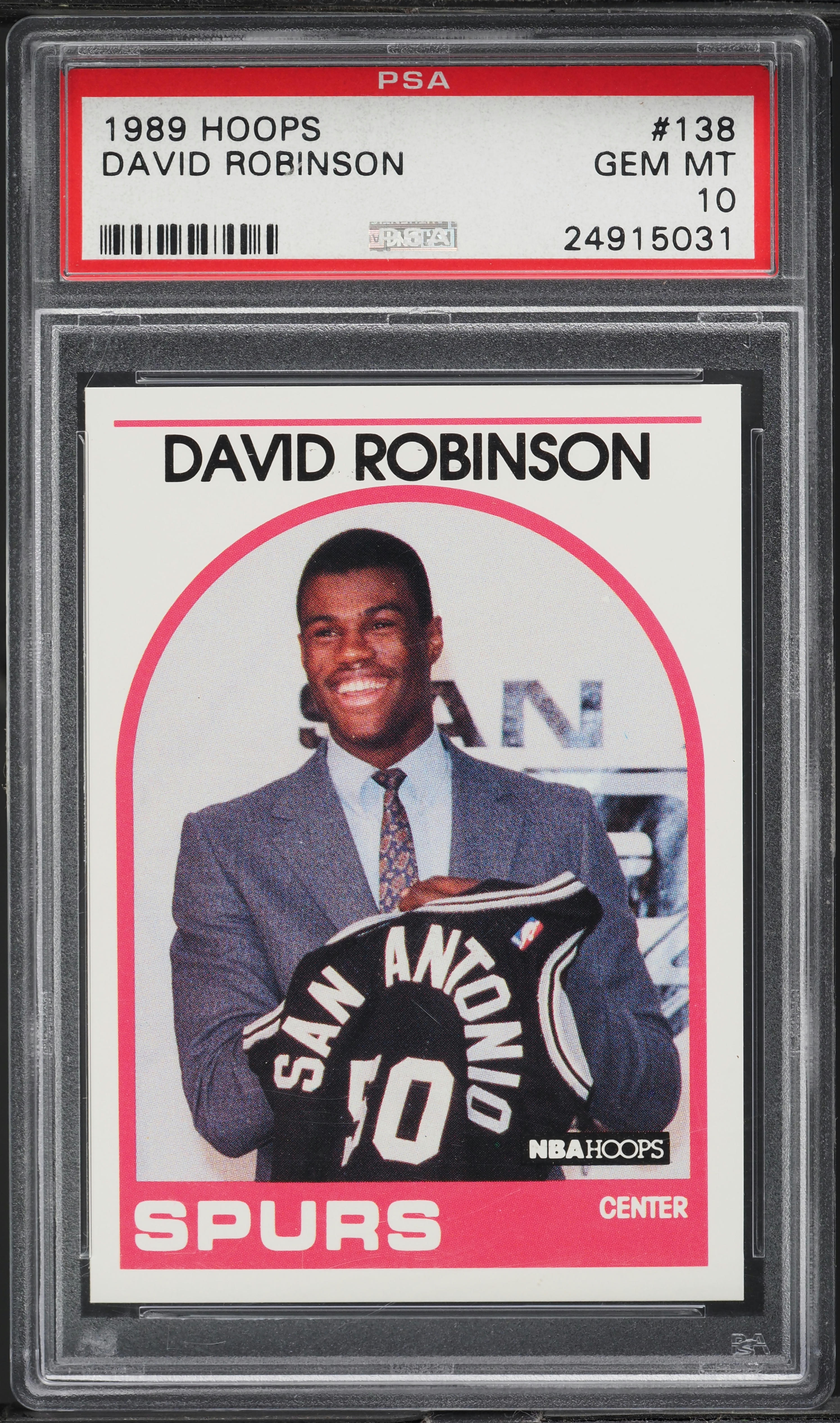 1989 Hoops David Robinson ROOKIE #138 PSA 10 GEM MINT on Fanatics