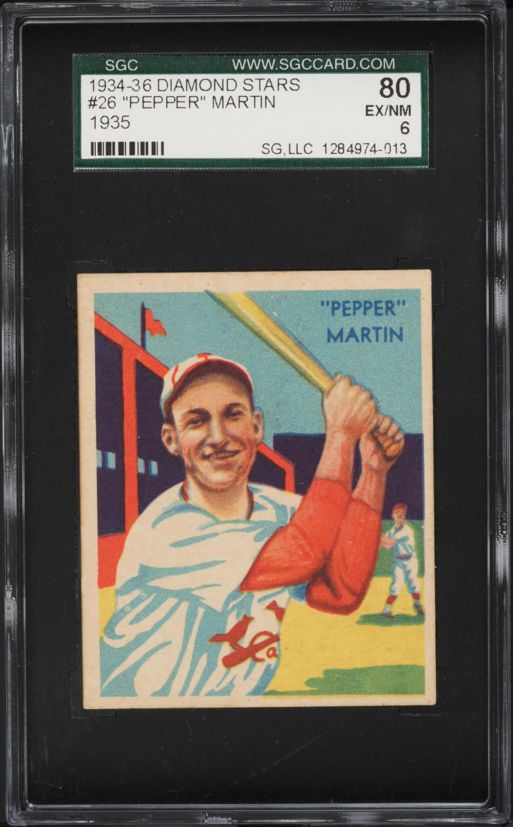 1935 Diamond Stars Pepper Martin #26 SGC 6 EXMT