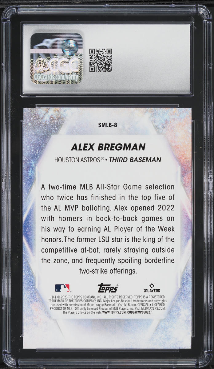2023 Topps Stars Of MLB Alex Bregman #SMLB-8 CGC 10 GEM MINT
