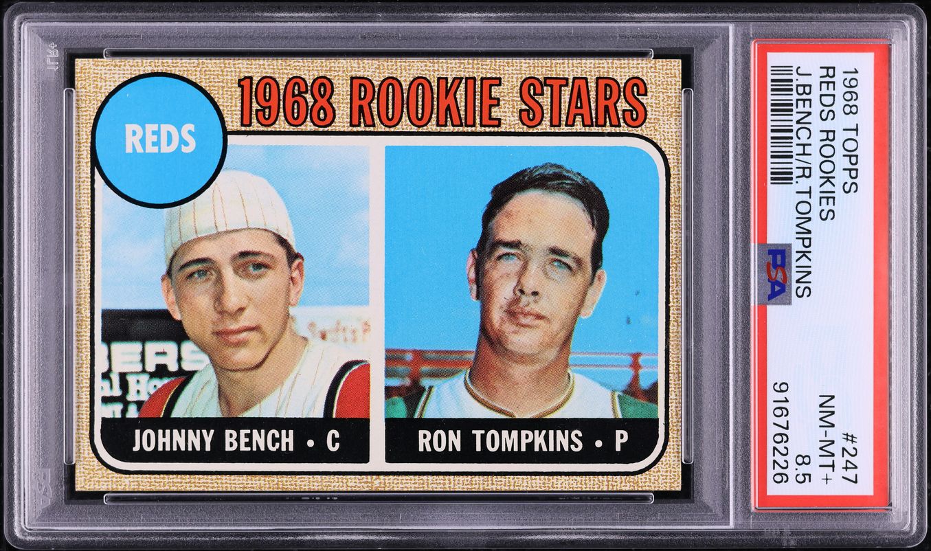 1968 Topps Johnny Bench ROOKIE #247 PSA 8.5 NM-MT+