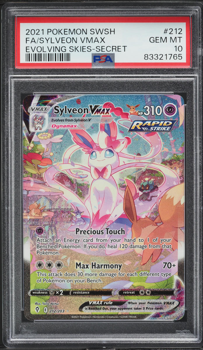 2021 Pokemon SWSH Evolving Skies Alt Art Sylveon VMAX #212 PSA 10 GEM MINT