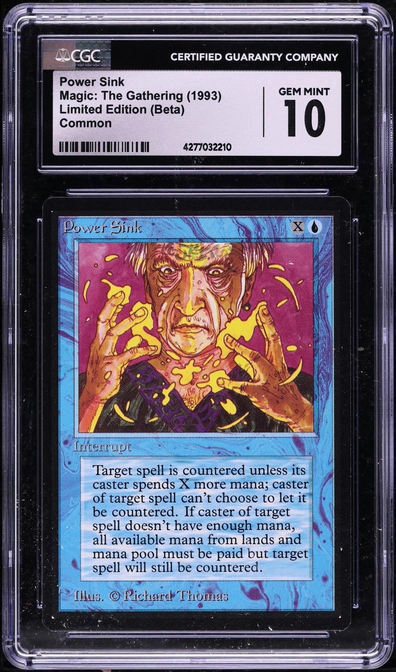 1993 Magic The Gathering MTG Beta Power Sink CGC 10 GEM MINT