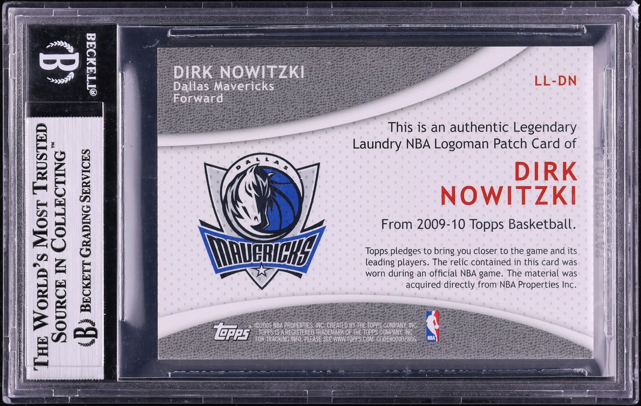 2009 Topps NBA Logomen Dirk Nowitzki PATCH 1/1 #LL-DN BGS 8.5 NM-MT+
