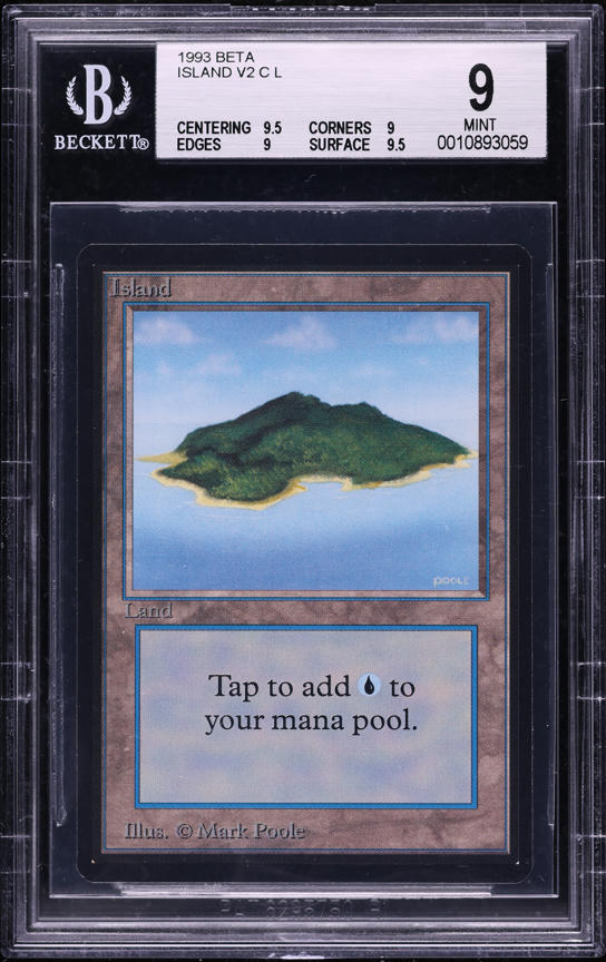 1993 Magic The Gathering MTG Alpha Tropical Island BGS 9 MINT on