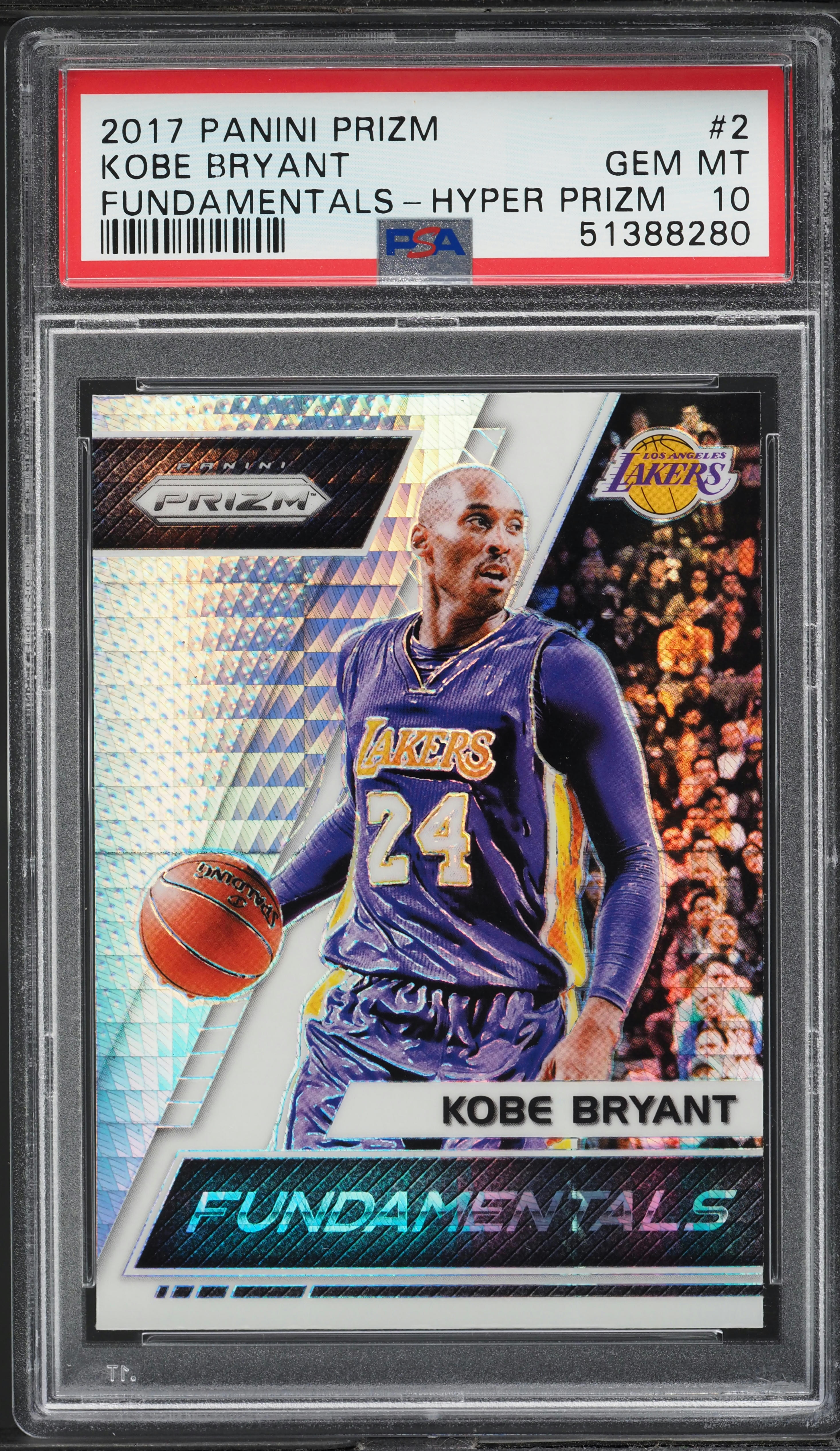 2017 Panini Prizm Fundamentals Hyper Kobe Bryant #2 PSA 10 GEM