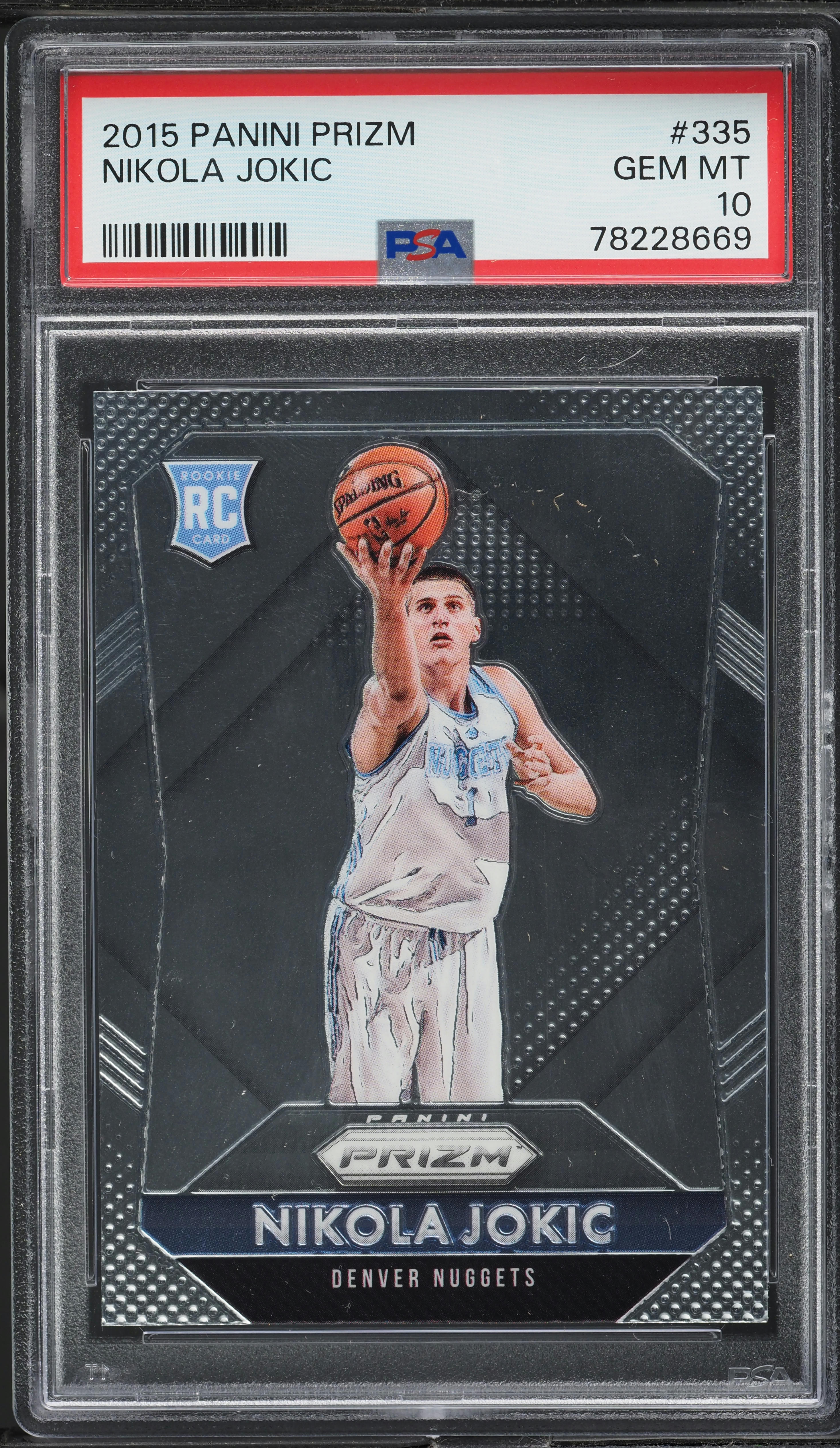 2015 Panini Prizm Nikola Jokic ROOKIE #335 PSA 10 GEM MINT on