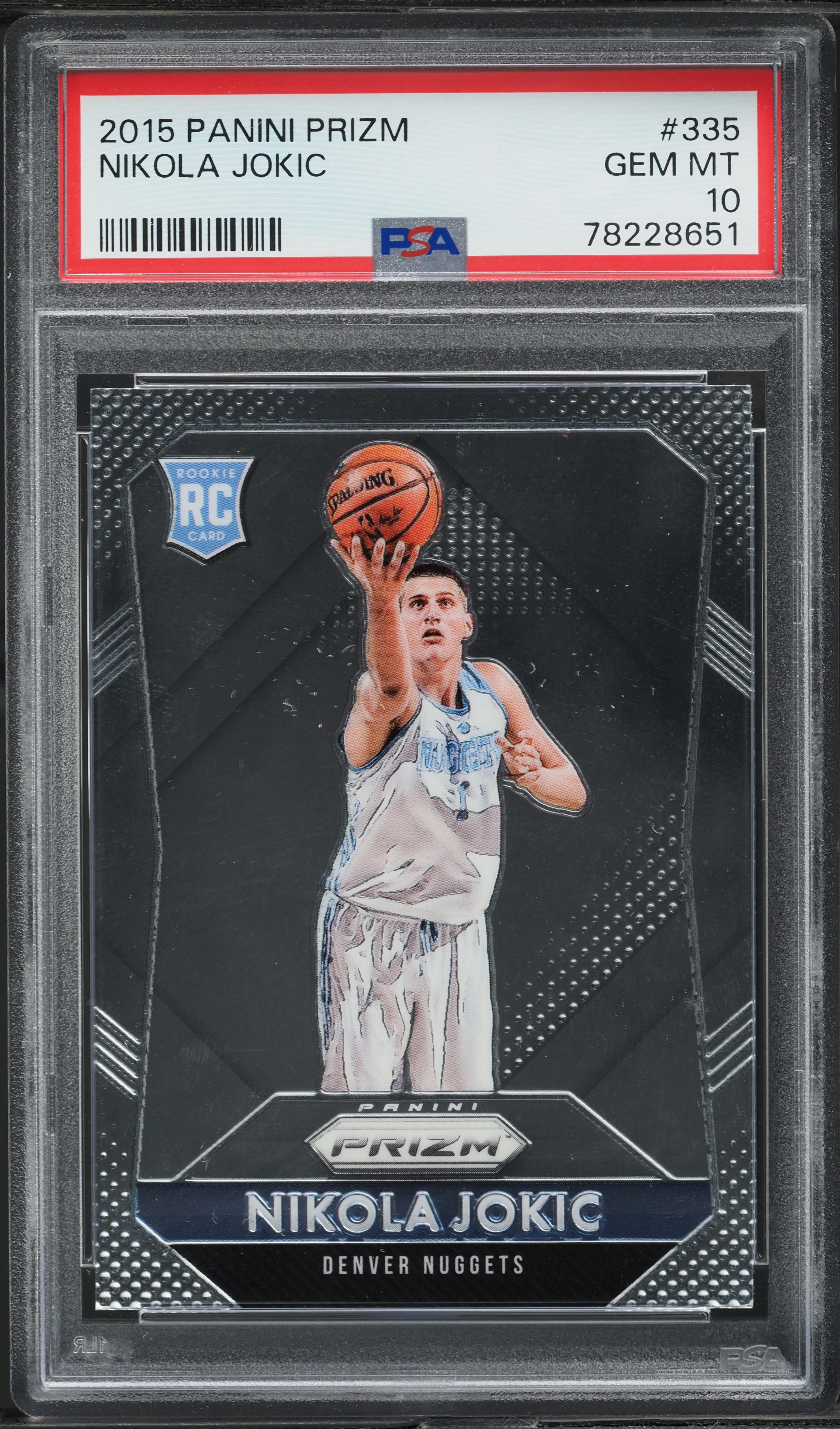 2015 Panini Prizm Nikola Jokic ROOKIE #335 PSA 10 GEM MINT on