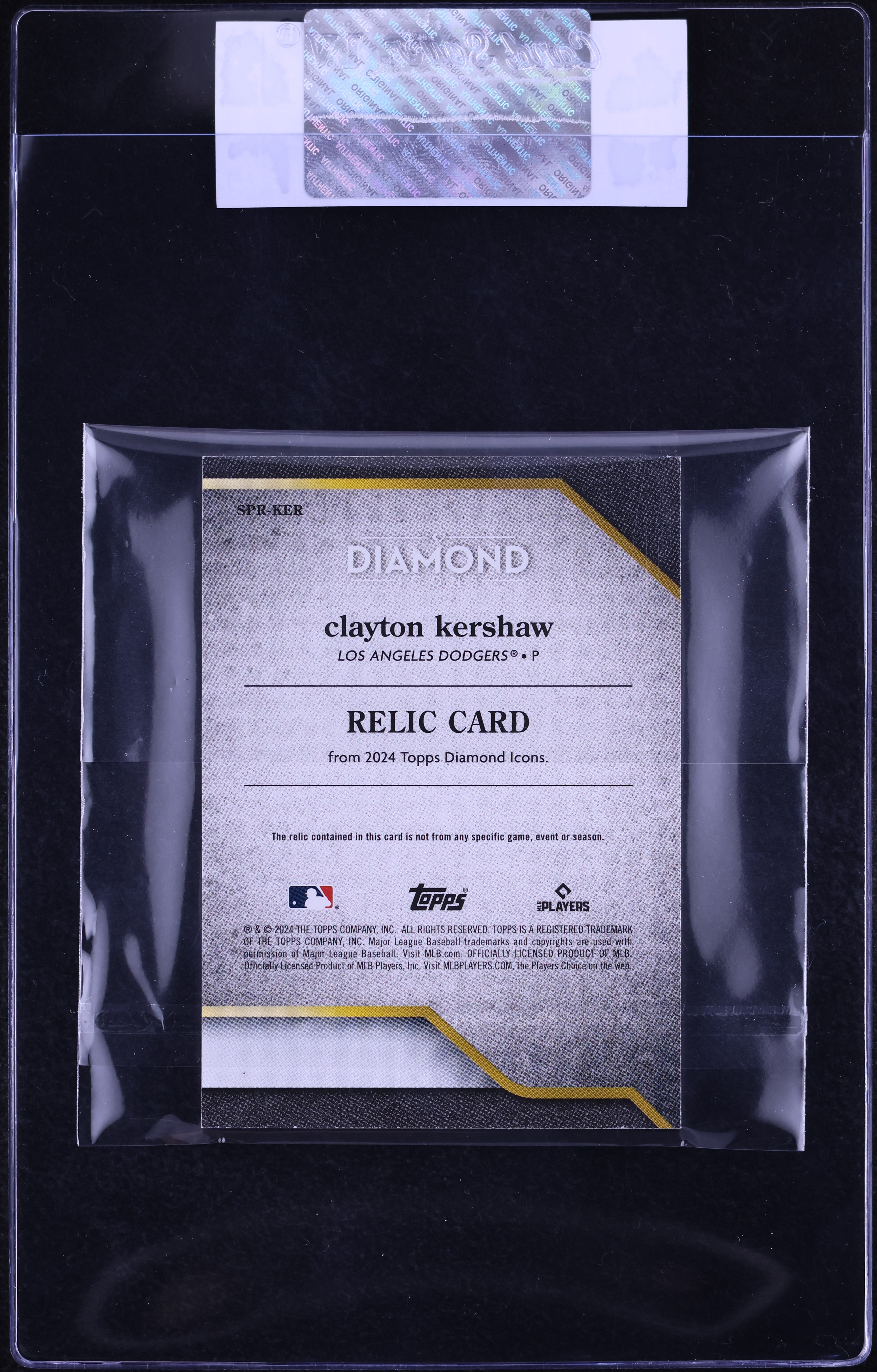 2024 Topps Diamond Icons Single-Player Red Clayton Kershaw PATCH 