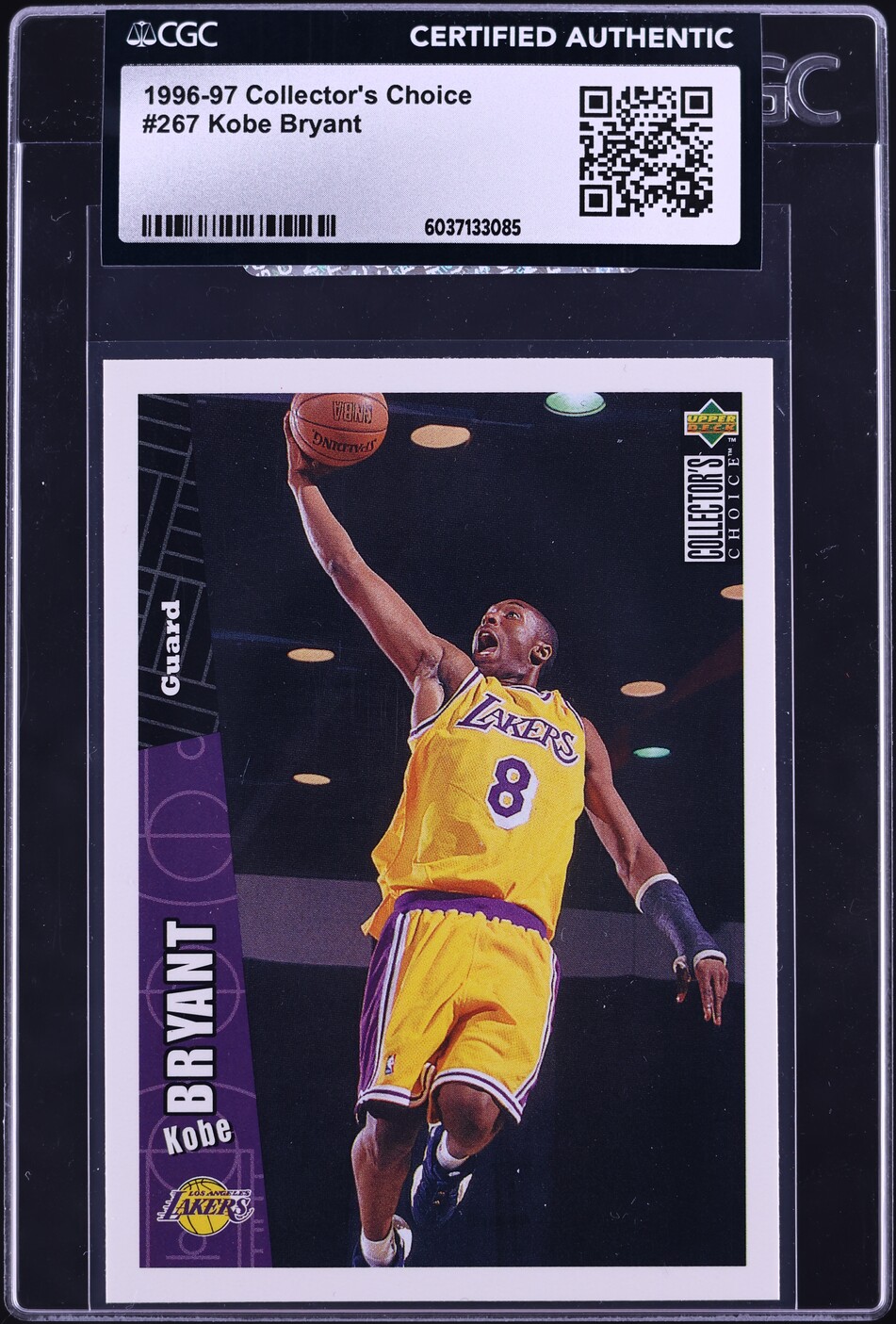 1996 Collector's Choice Kobe Bryant ROOKIE #267 CGC AUTH