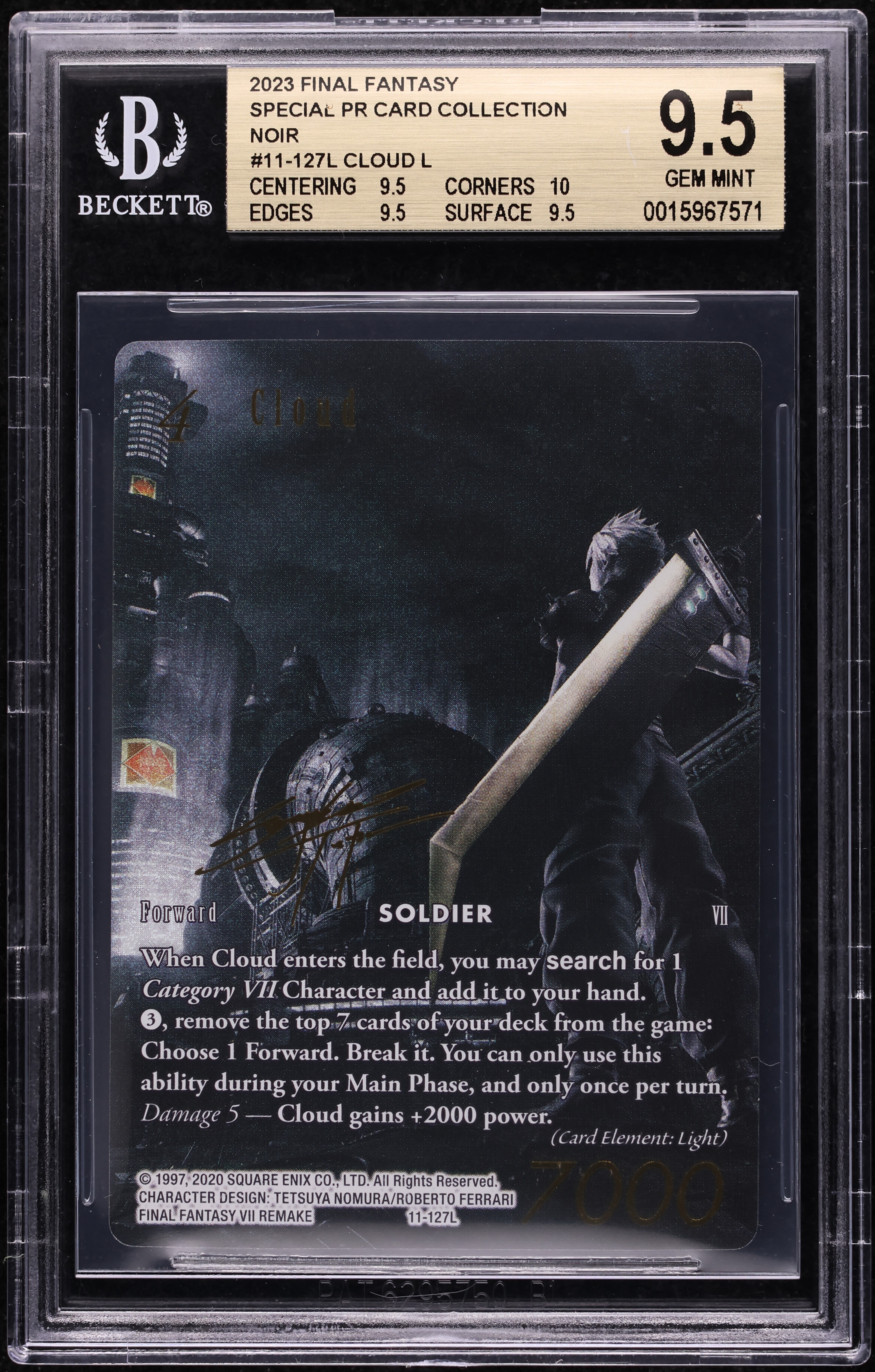 2023 Final Fantasy Special Promo Card Collection Noir Cloud #11