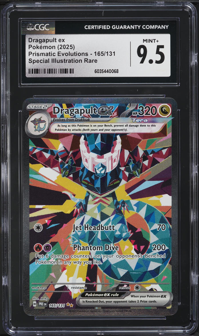 2025 Pokemon SV Prismatic Evolutions SIR Dragapult ex #165 CGC 9.5 MINT+