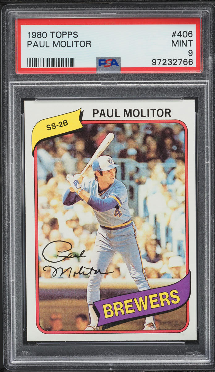 1980 Topps Paul Molitor #406 PSA 9 MINT