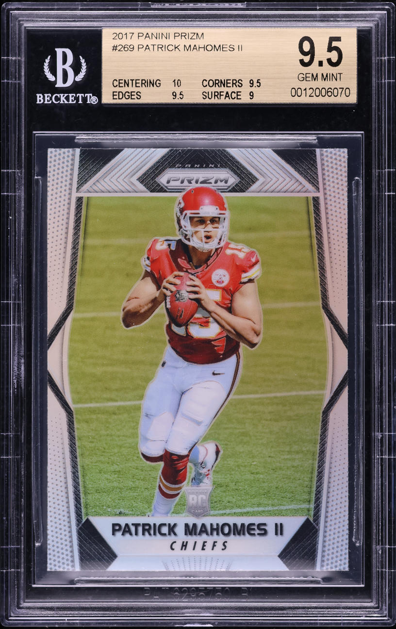 2017 Panini Prizm Silver Patrick Mahomes II ROOKIE #269 BGS 9.5 GEM MINT