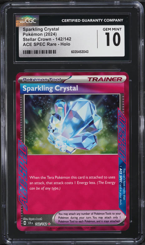 2024 Pokemon SV Stellar Crown Ace Spec Sparkling Crystal #142 CGC 10 GEM MINT