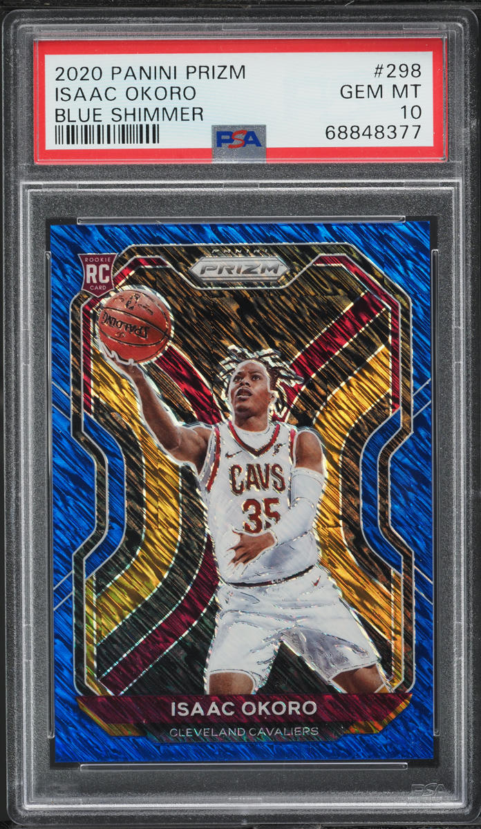 2020 Panini Prizm Blue Shimmer Isaac Okoro ROOKIE /35 #298 PSA 10 GEM MINT
