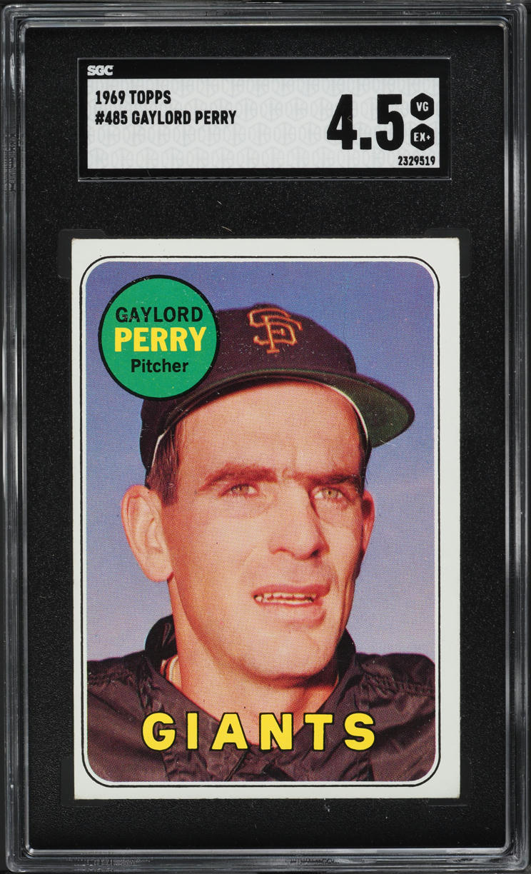 1969 Topps Gaylord Perry #485 SGC 4.5 VGEX+