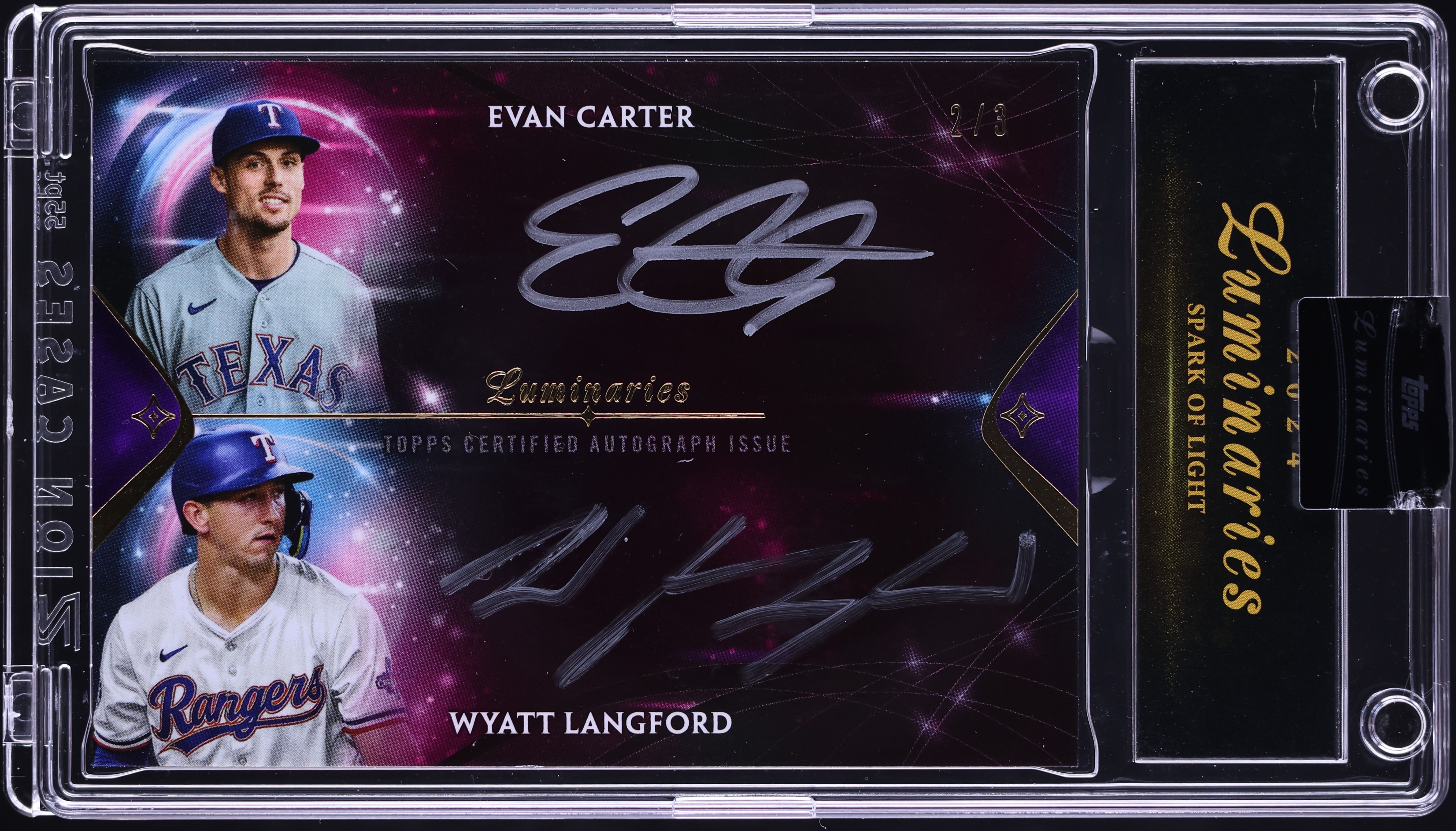 2024 Topps Luminaries Spark Of Light Dual Evan Carter Wyatt