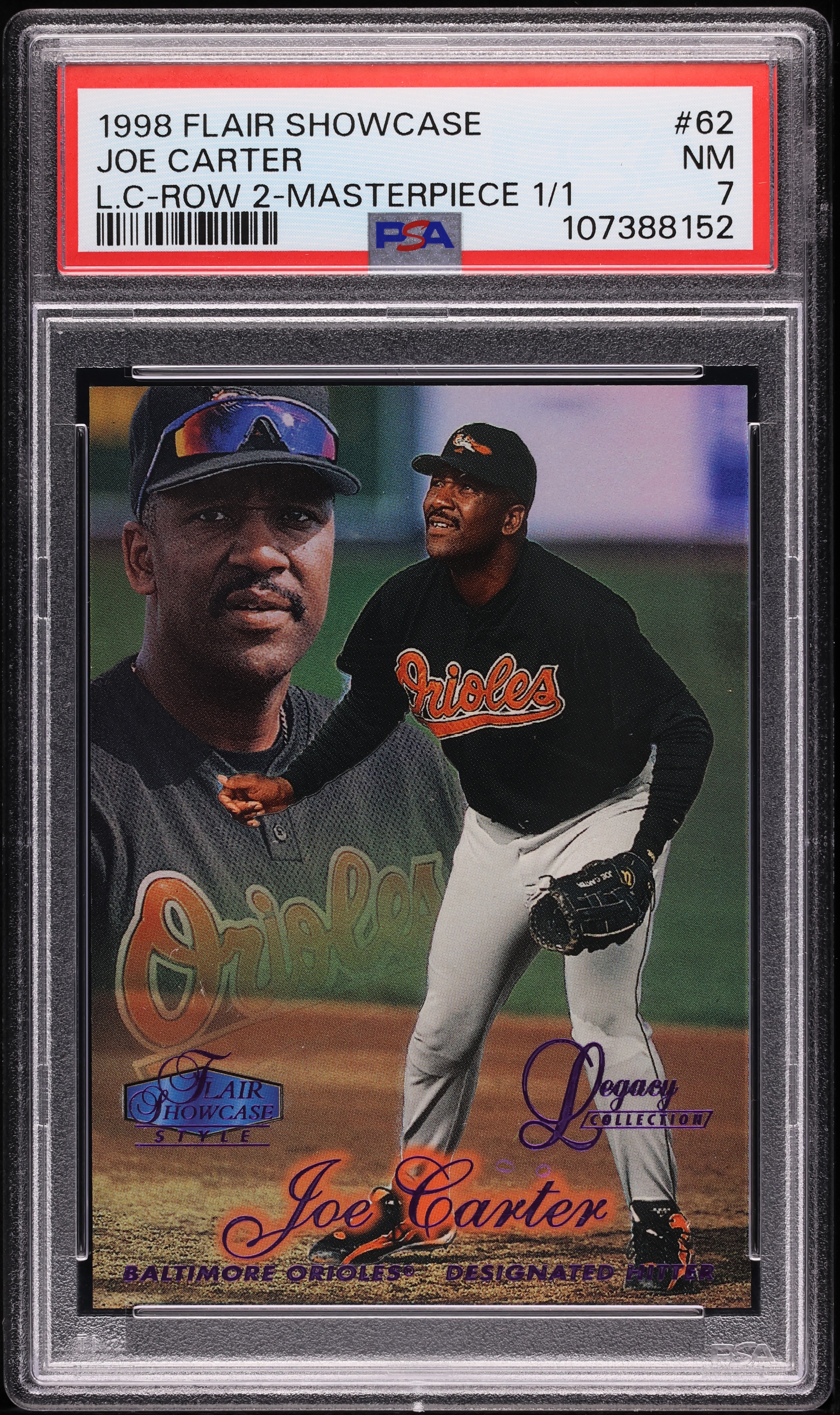 1998 Flair Showcase Legacy Collection Row 2 Masterpiece Joe Carter