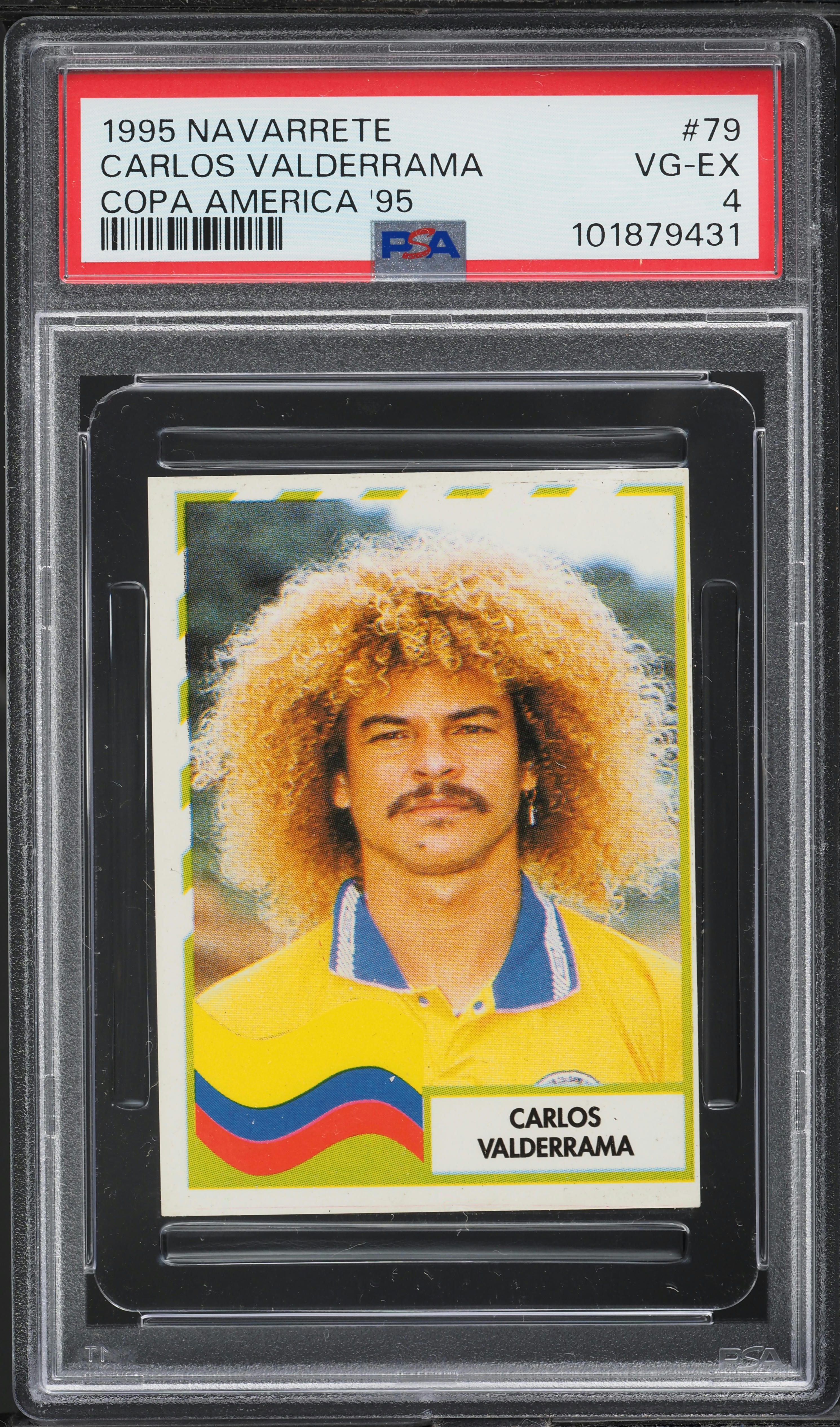 1995 Navarrete Copa America '95 Carlos Valderrama #79 PSA 4 VGEX