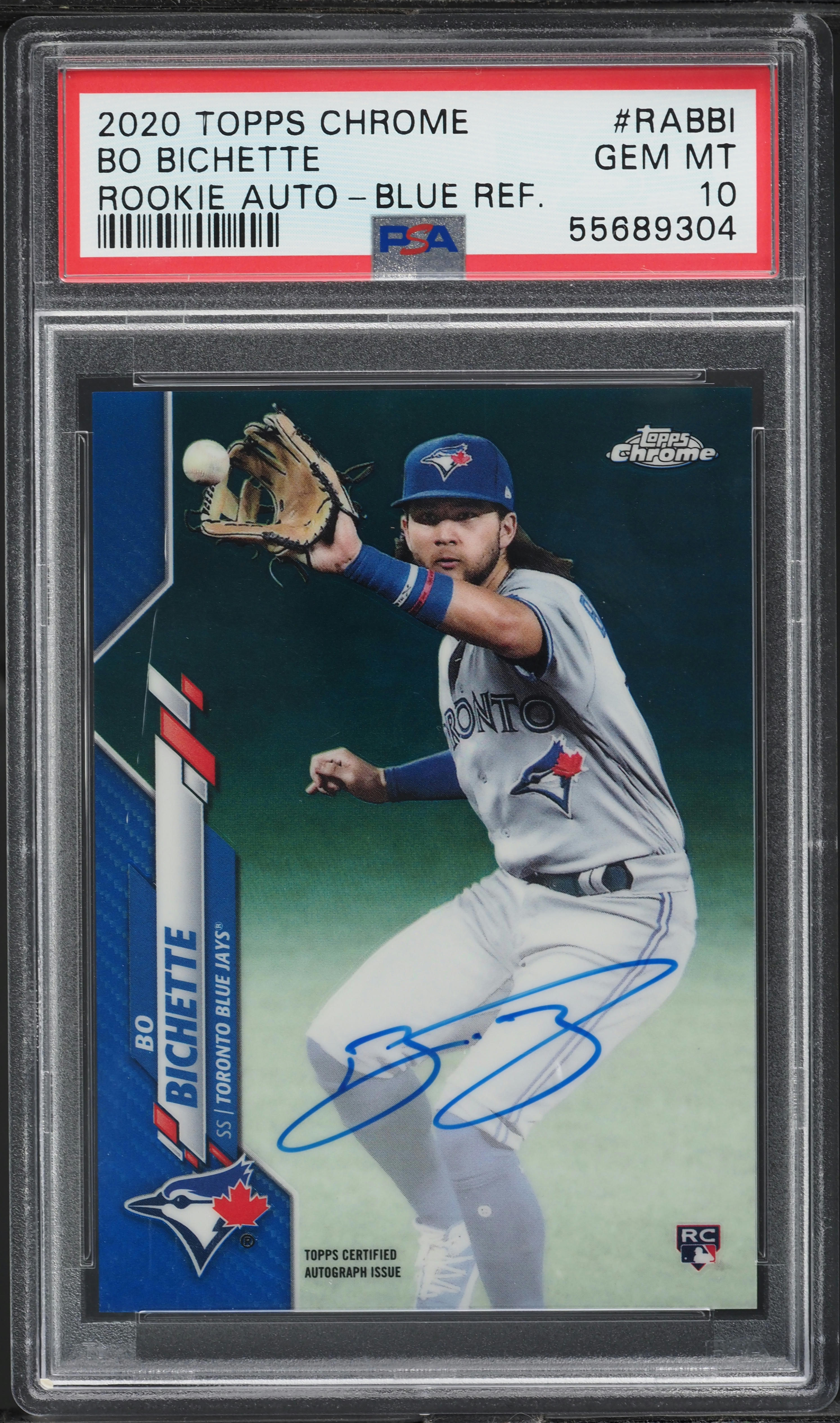 2020 Topps Chrome Blue Refractor Bo Bichette ROOKIE AUTO /150 