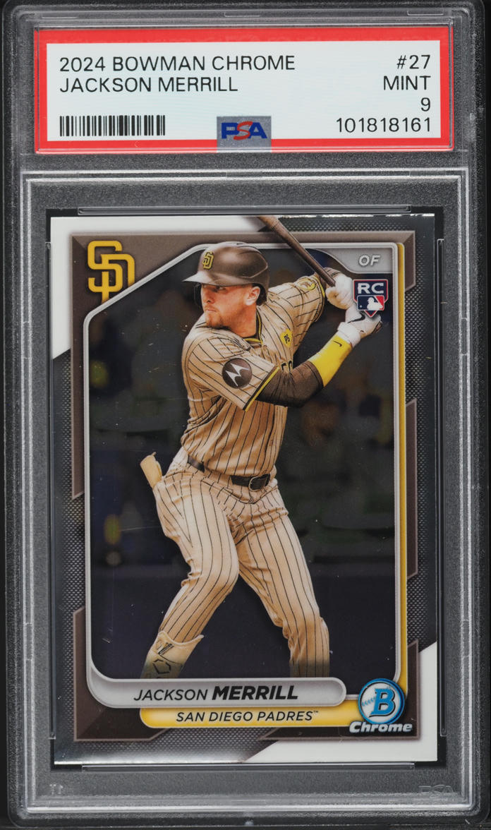 2024 Bowman Chrome Jackson Merrill ROOKIE #27 PSA 9 MINT