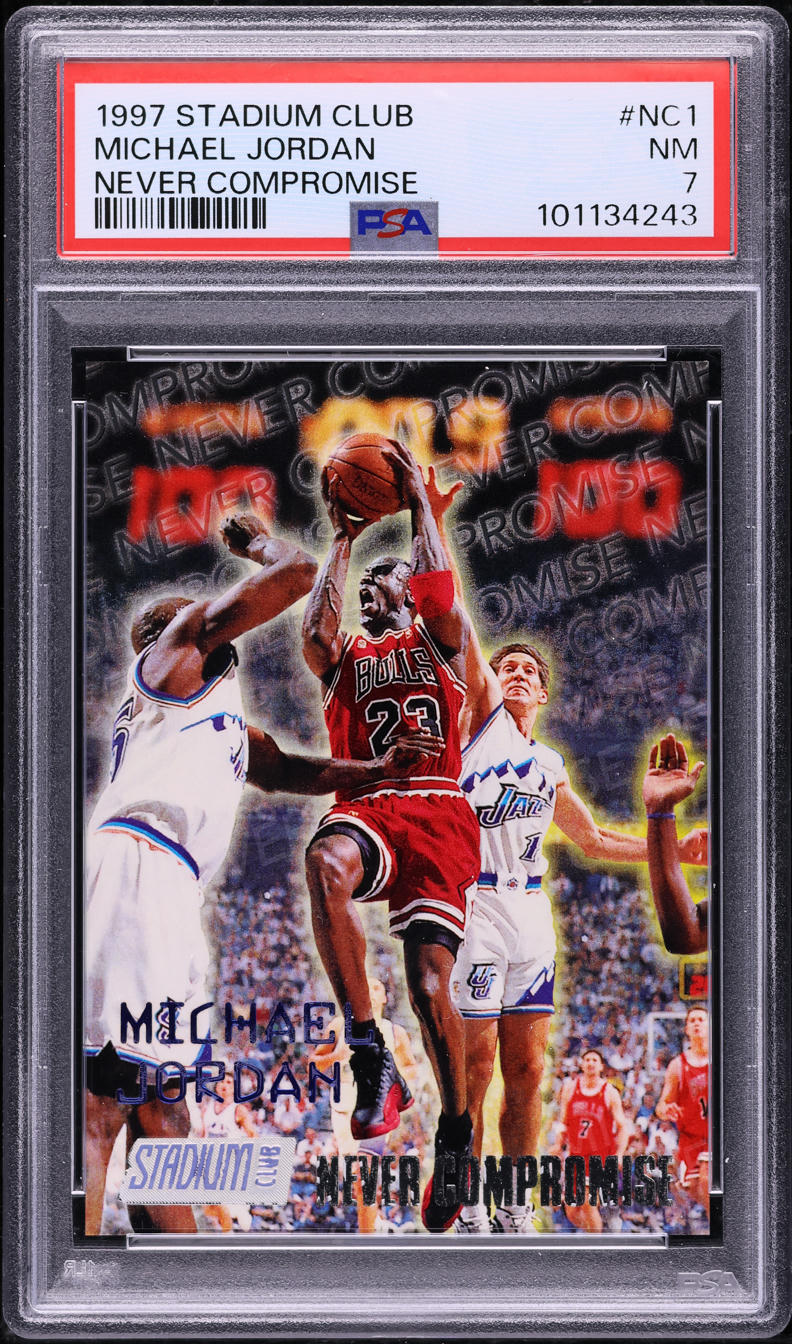 1997 Stadium Club Never Compromise Michael Jordan #NC1 PSA 7 NRMT