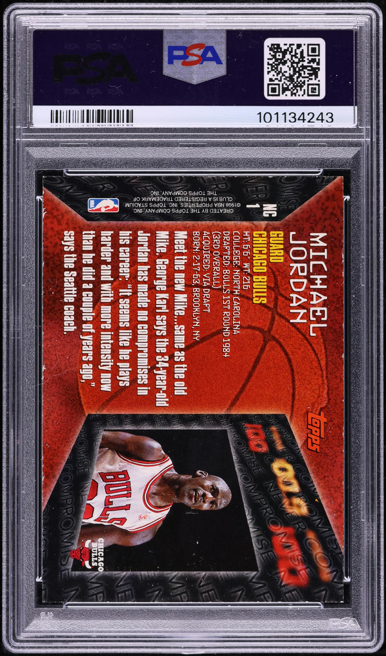 1997 Stadium Club Never Compromise Michael Jordan #NC1 PSA 7 NRMT