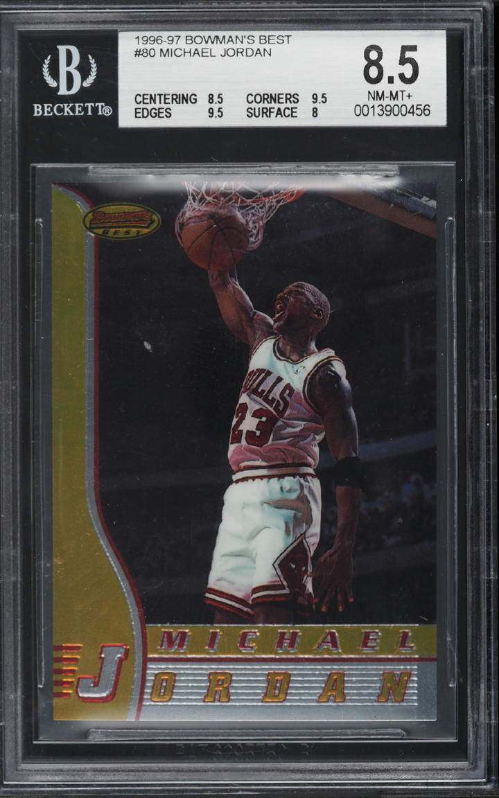 1996 Bowman's Best Michael Jordan #80 BGS 8.5 NM-MT+