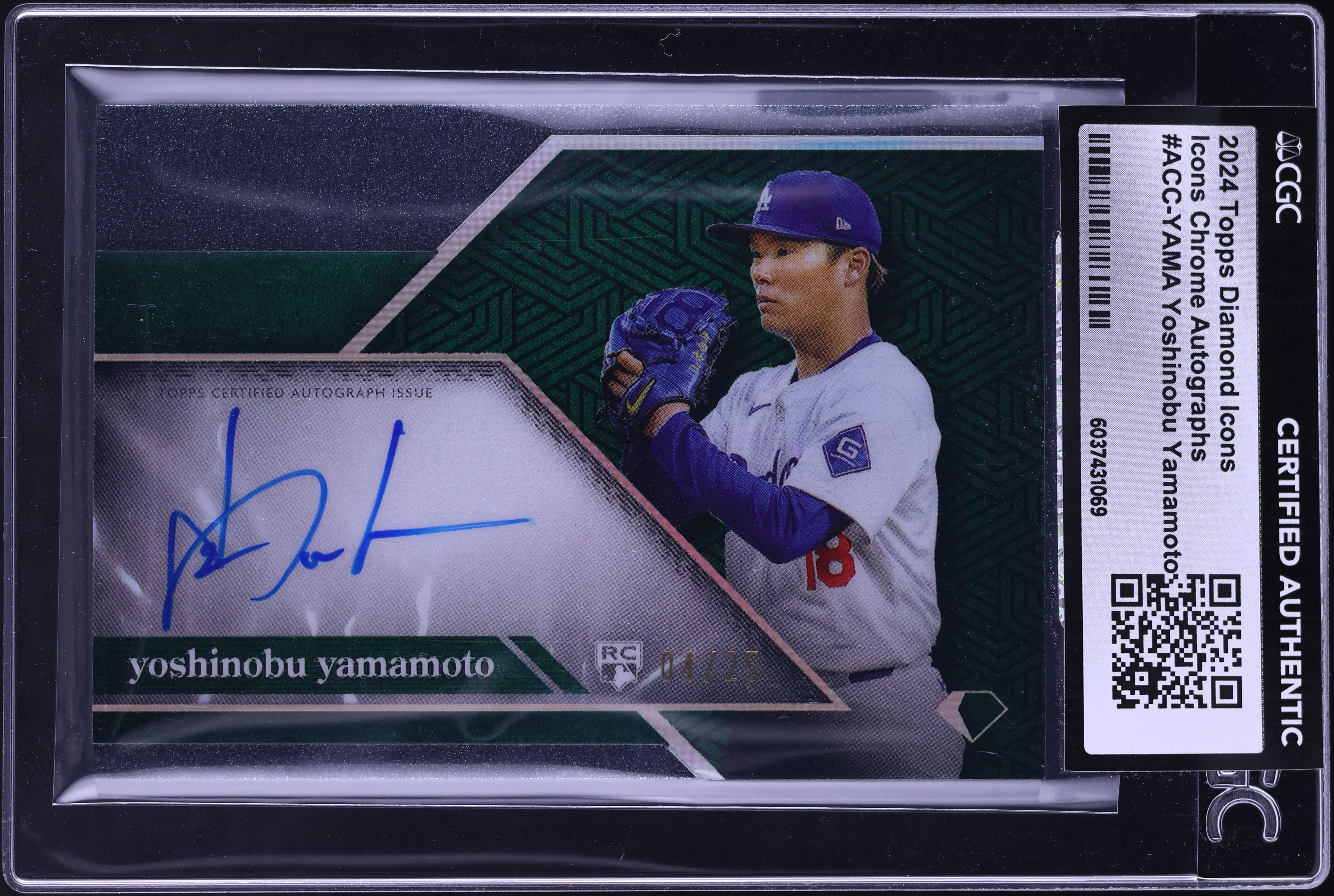 2024 Topps Diamond Icons Chrome Yoshinobu Yamamoto ROOKIE AUTO /25