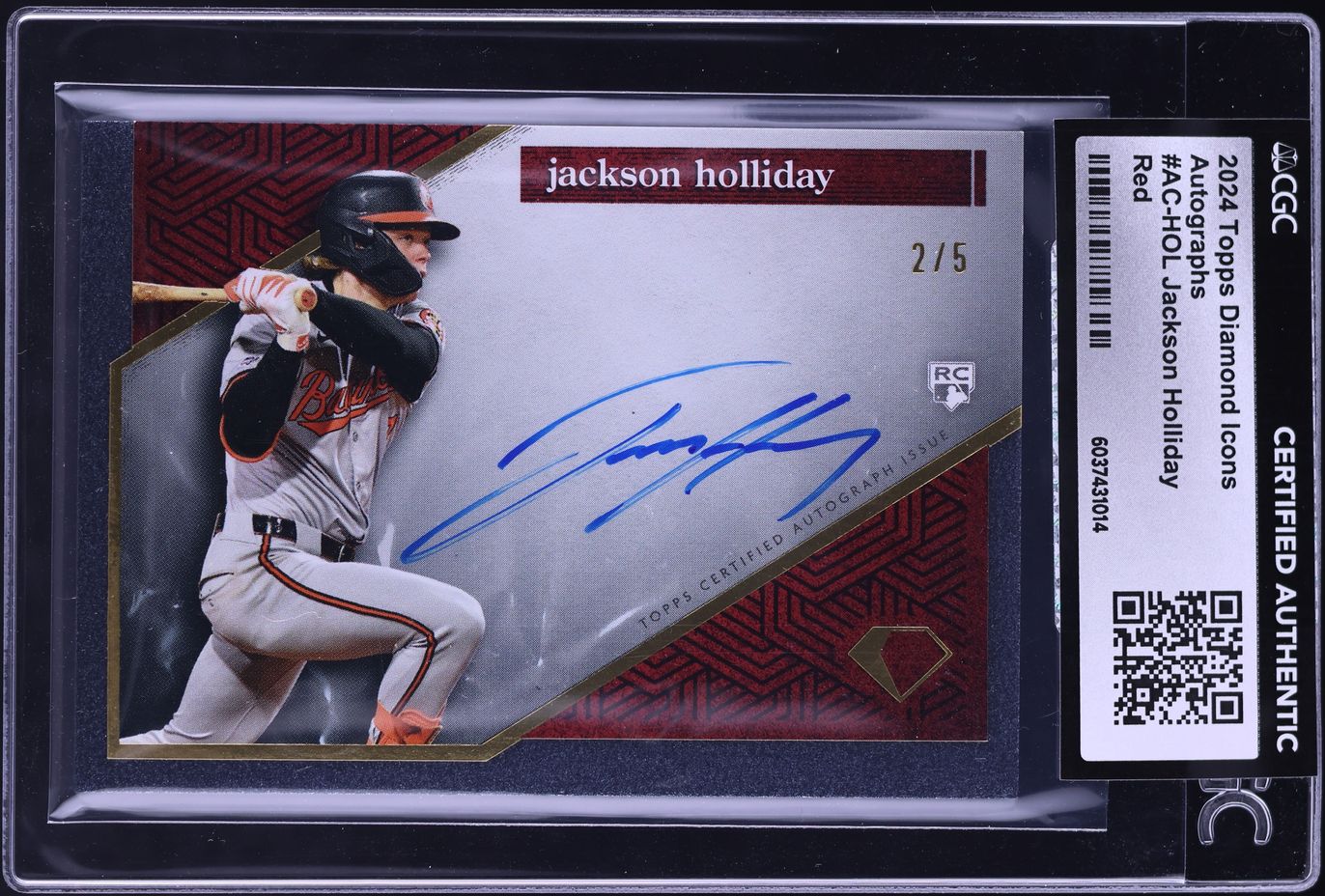 2025 Topps Jackson Holliday auto /175 PSA10 Topps Tier One 