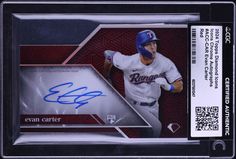 2024 Topps Diamond Icons Chrome Red Evan Carter ROOKIE AUTO /5 CGC