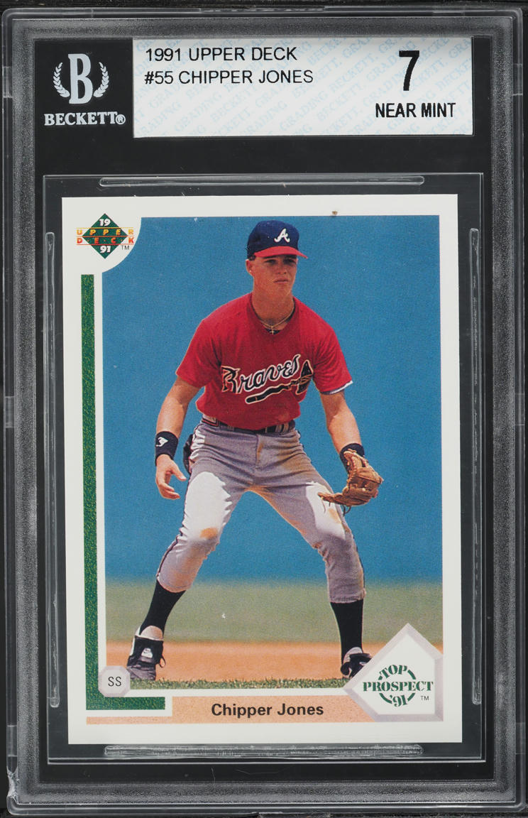 1991 Upper Deck Chipper Jones ROOKIE #55 BGS 7 NRMT