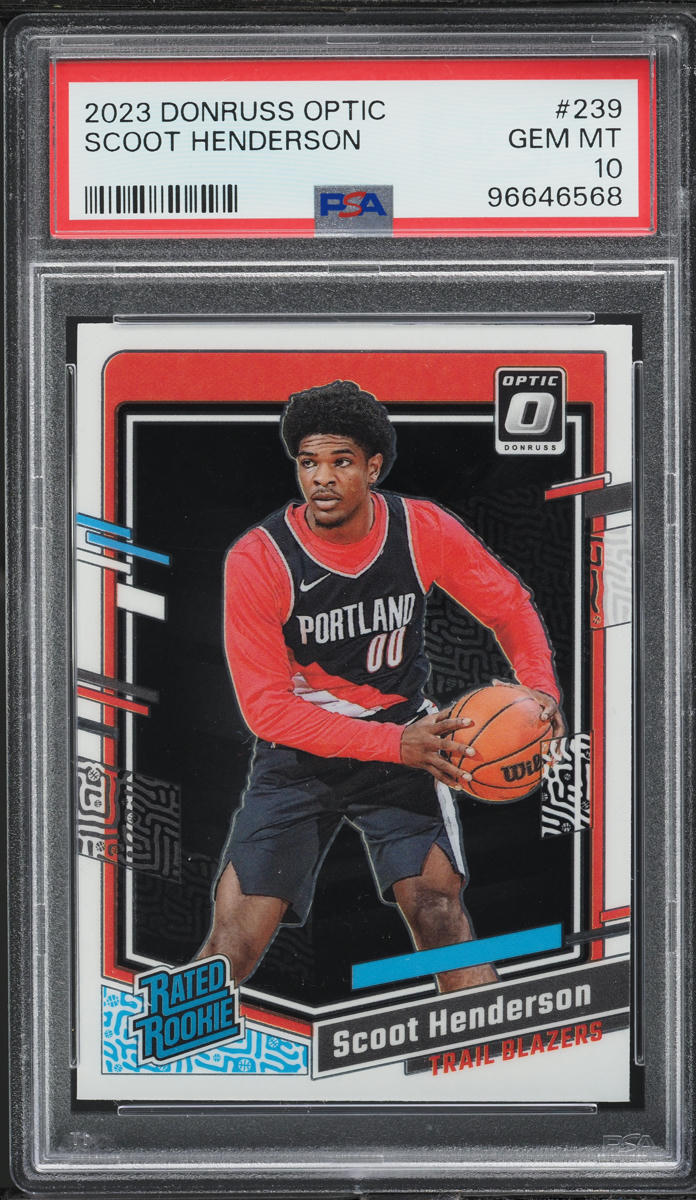 2023 Donruss Optic Scoot Henderson ROOKIE #239 PSA 10 GEM MINT
