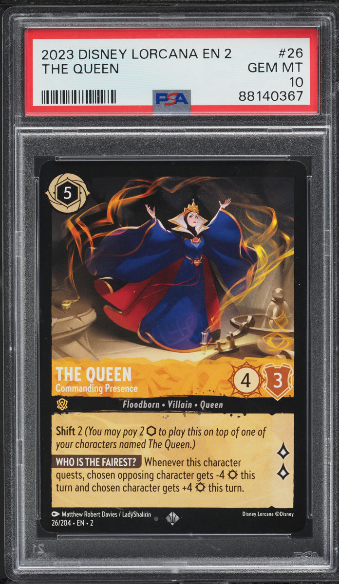 2023 Disney Lorcana Rise Of The Floodborn The Queen #26 PSA 10 GEM MINT