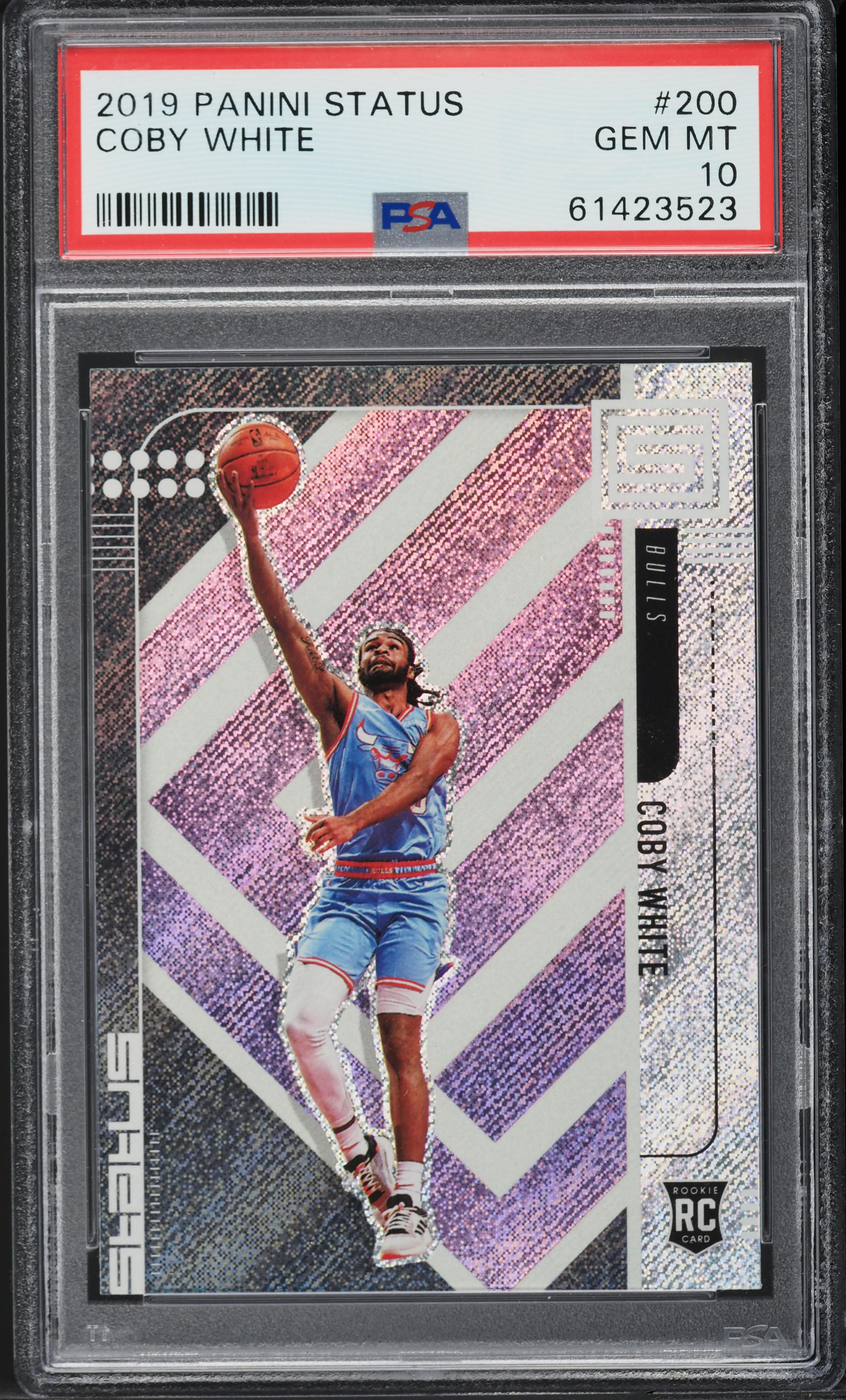 2019 Panini Status Coby White ROOKIE #200 PSA 10 GEM MINT on