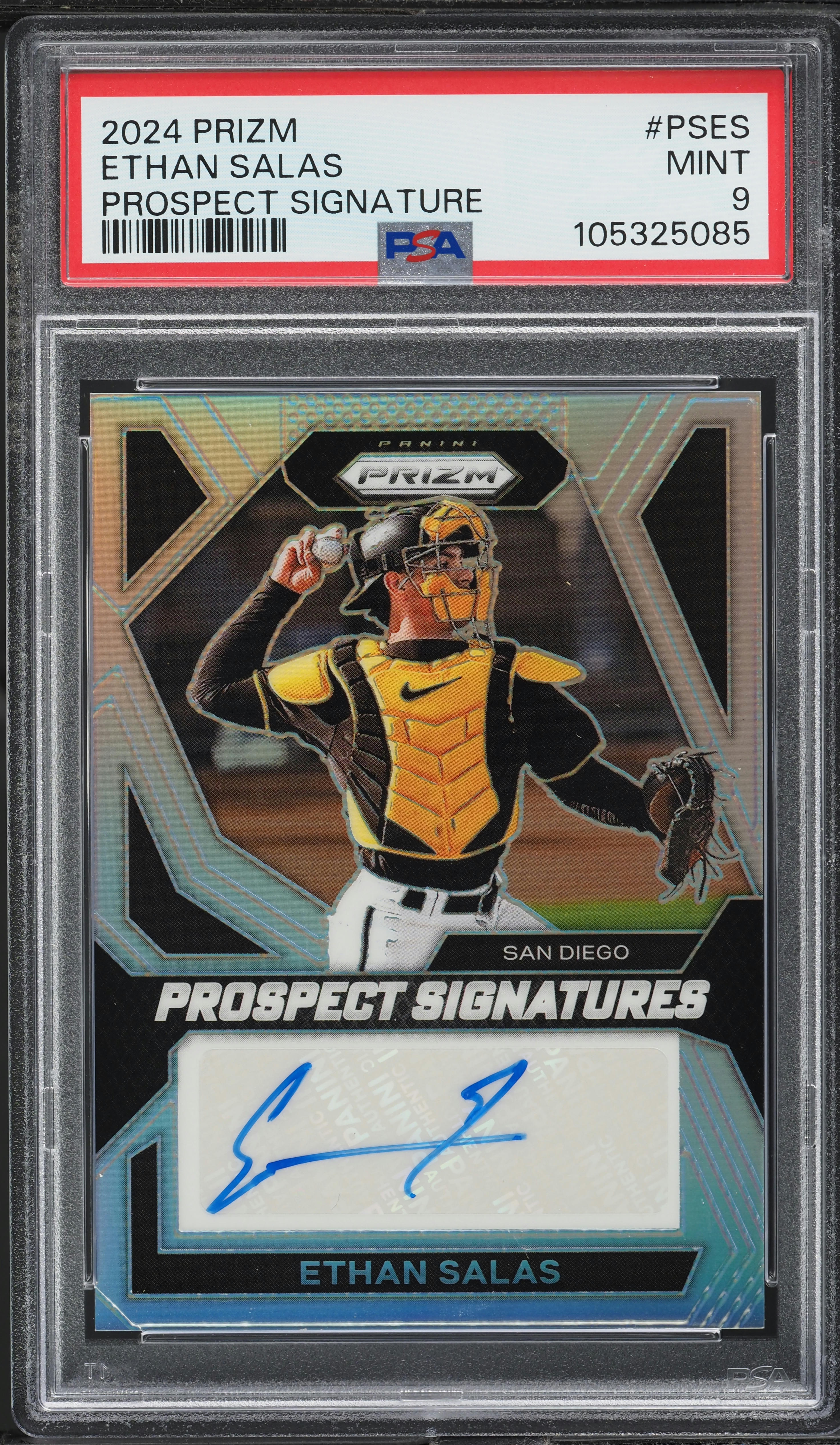 2024 Panini Prizm Prospect Signatures Silver Ethan Salas AUTO