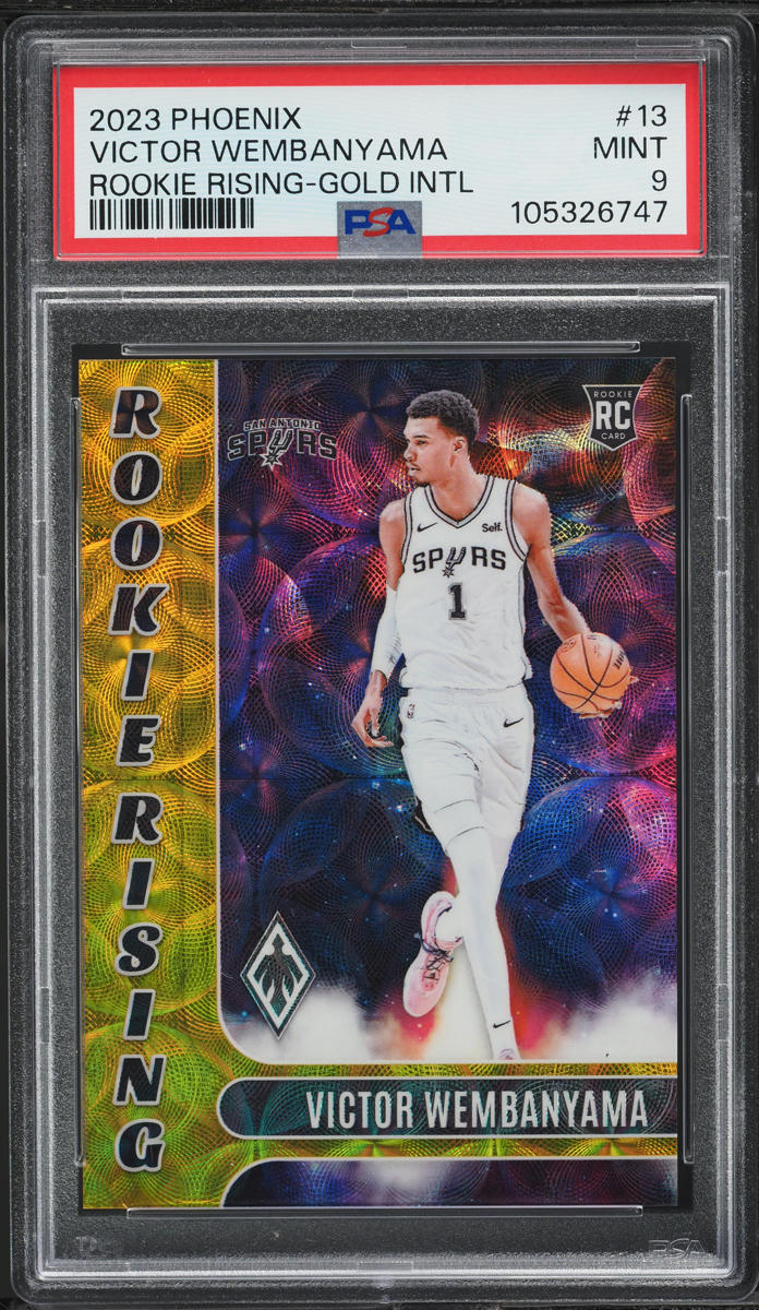 2023 Panini Phoenix Rising Gold Intl Victor Wembanyama ROOKIE /10 #13 PSA 9 MINT