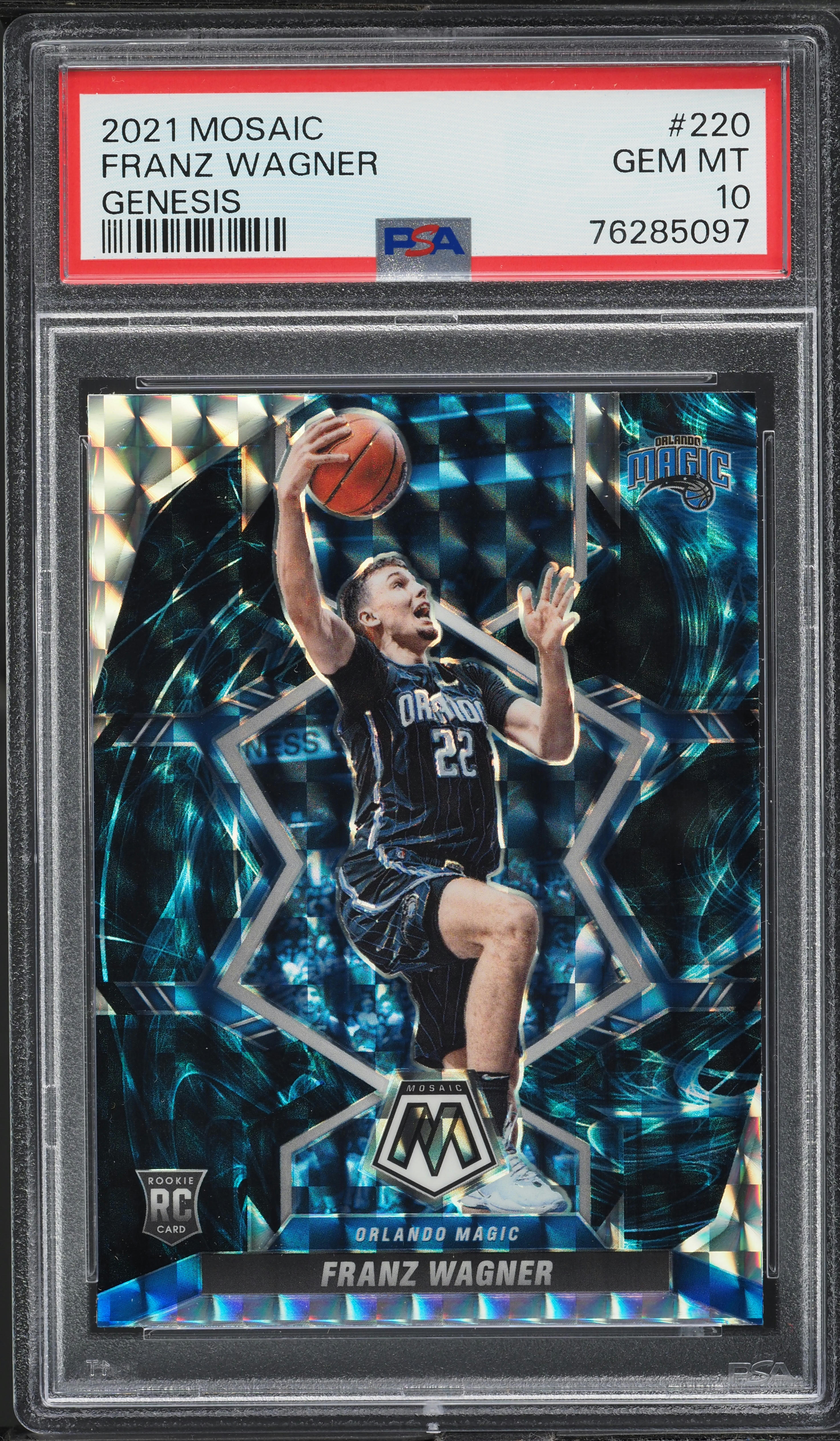 ヴァネロペ・フォジューズ トレーディングカード 2021 Panini Mosaic Genesis Franz Wagner ROOKIE #220 PSA 10 GEM