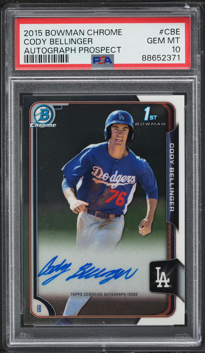 2015 Bowman Chrome Cody Bellinger PROSPECT AUTO #CBE PSA 10 GEM MINT