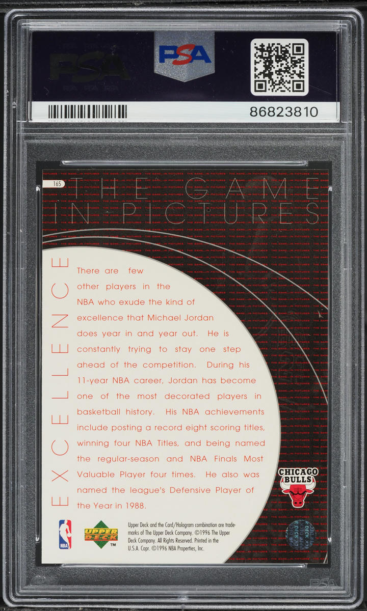 1996 Upper Deck Michael Jordan #165 PSA 10 GEM MINT